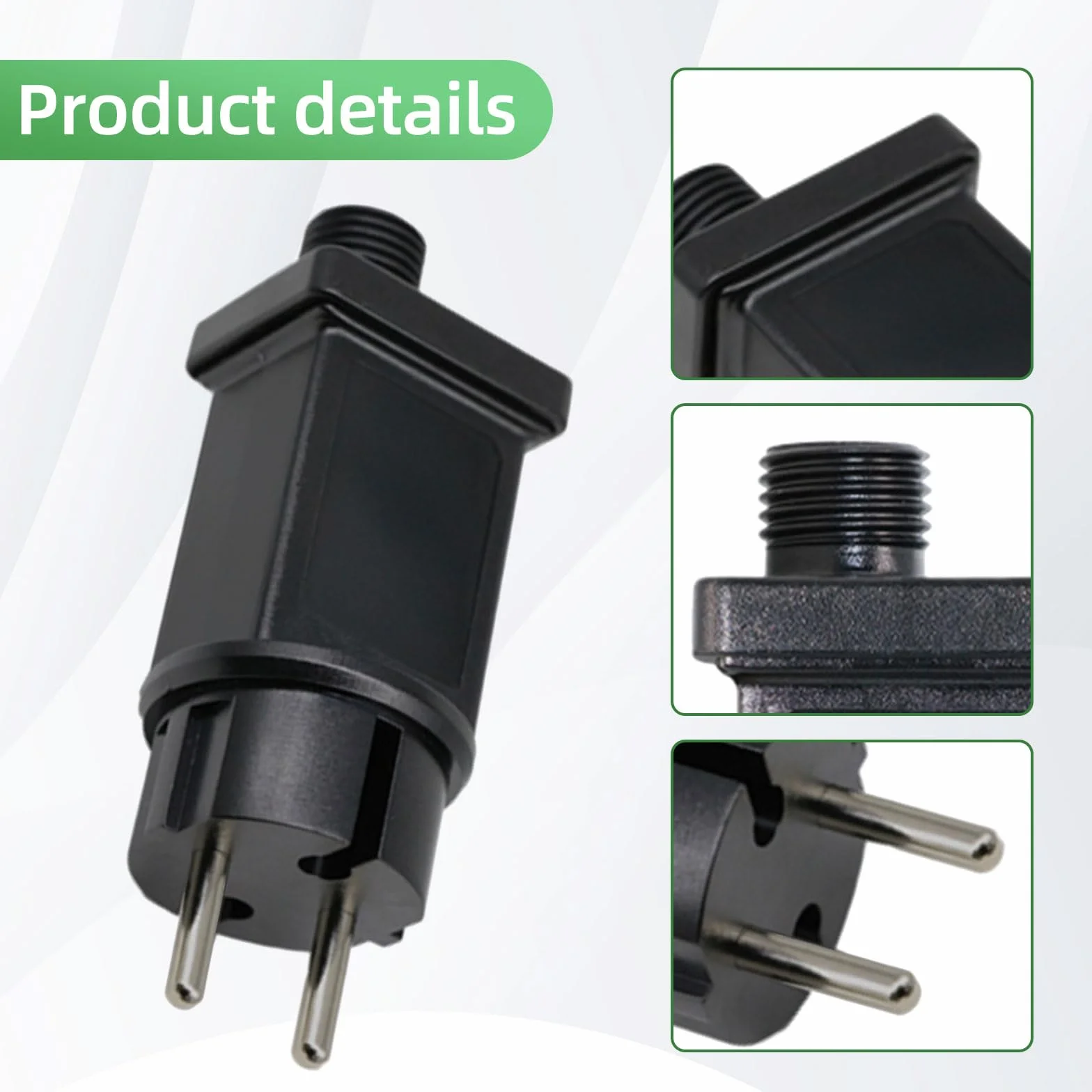 Łańcuch świetlny 4,5 V, zasilacz sieciowy, adapter IP44, transformator LED, transformator bożonarodzeniowy, 1 A, 4,5 W, do oświetlenia bożonarodzeniowego, sopli lodu, łańcucha świetlnego (2 szt.)