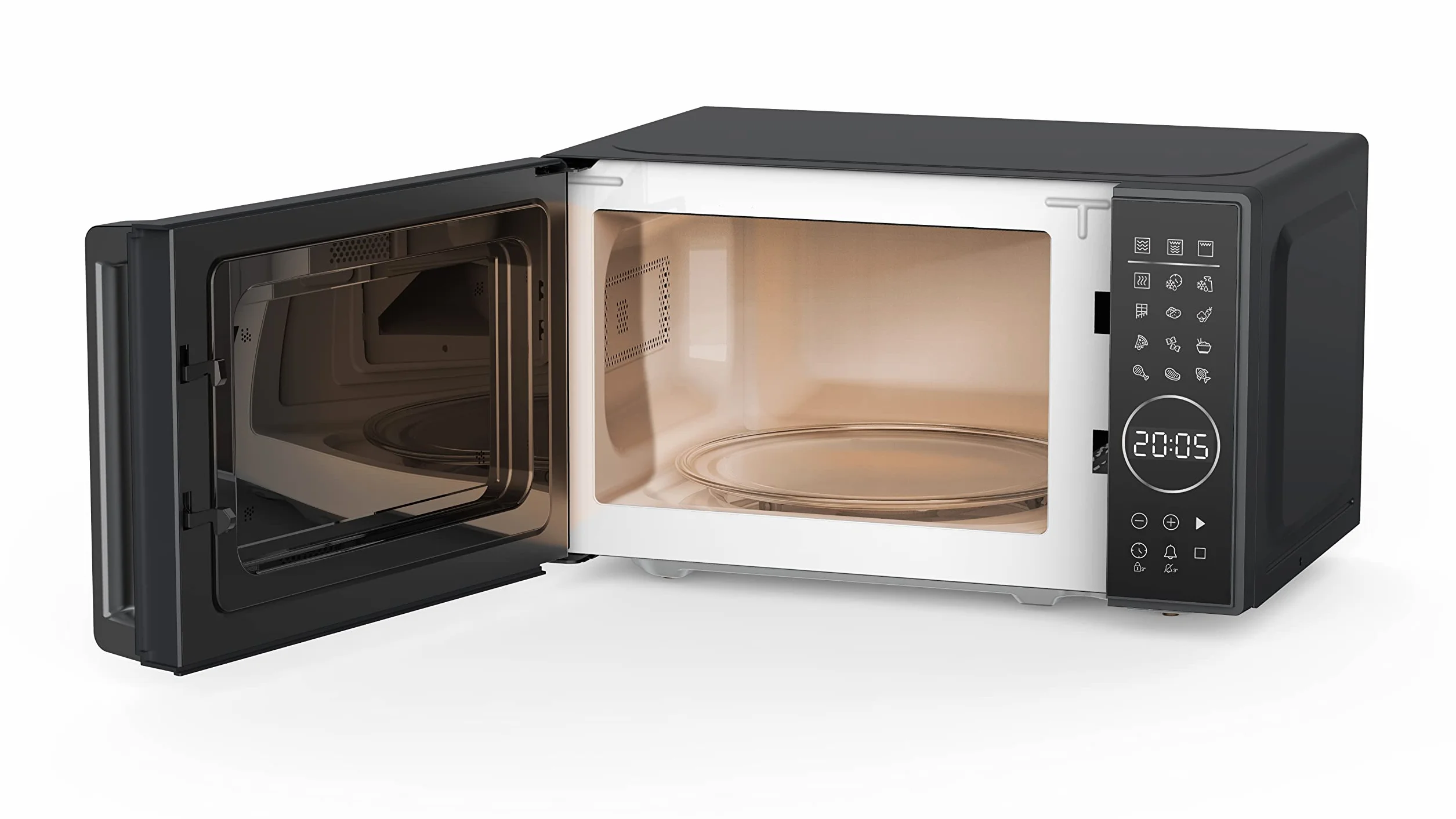 Beko - MGC20130BB - Kuchenka mikrofalowa z grillem 20 litrów, 1000 W, Cyfrowy zegar, Wolnostojący, 10 Poziomów Mocy - Czarny