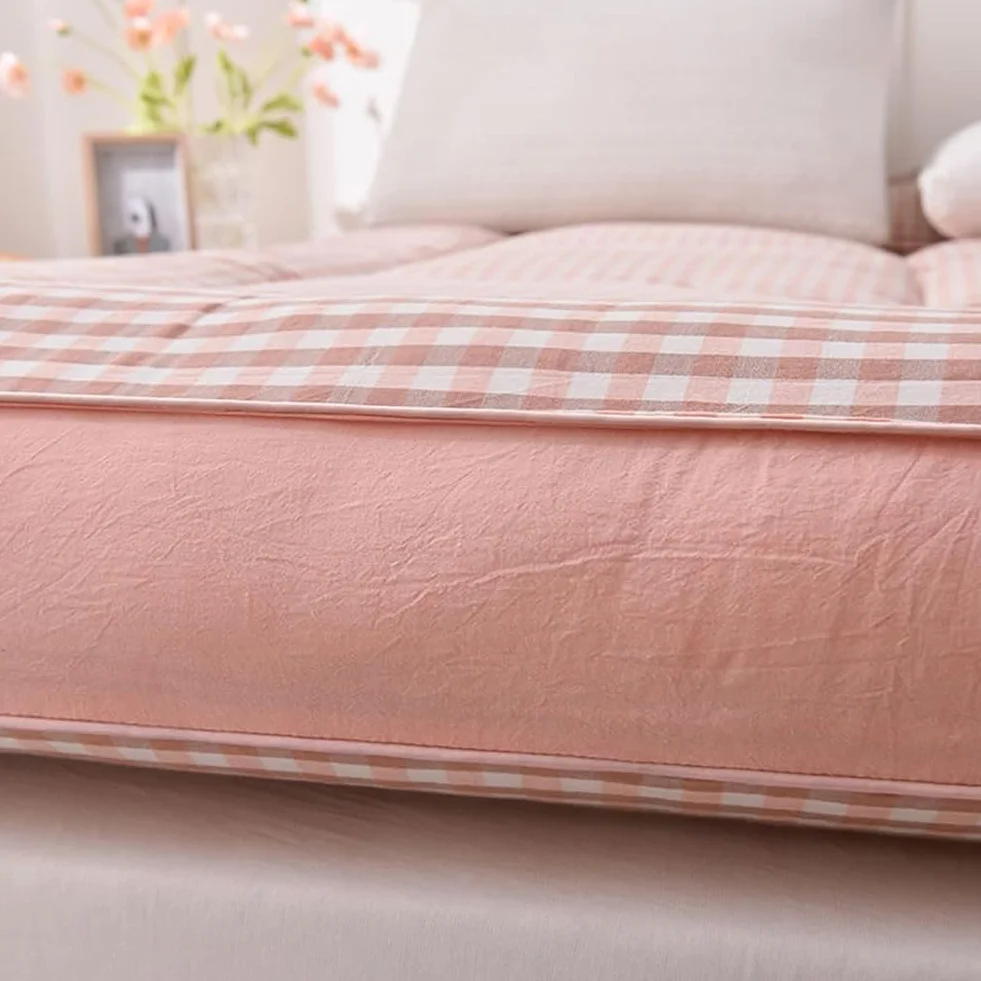 Japoński materac futon, materac podłogowy, składany materac tatami, przenośna podkładka kempingowa, łatwy do przechowywania, oddychający materiał na materac (szary, 100 x 200 cm)