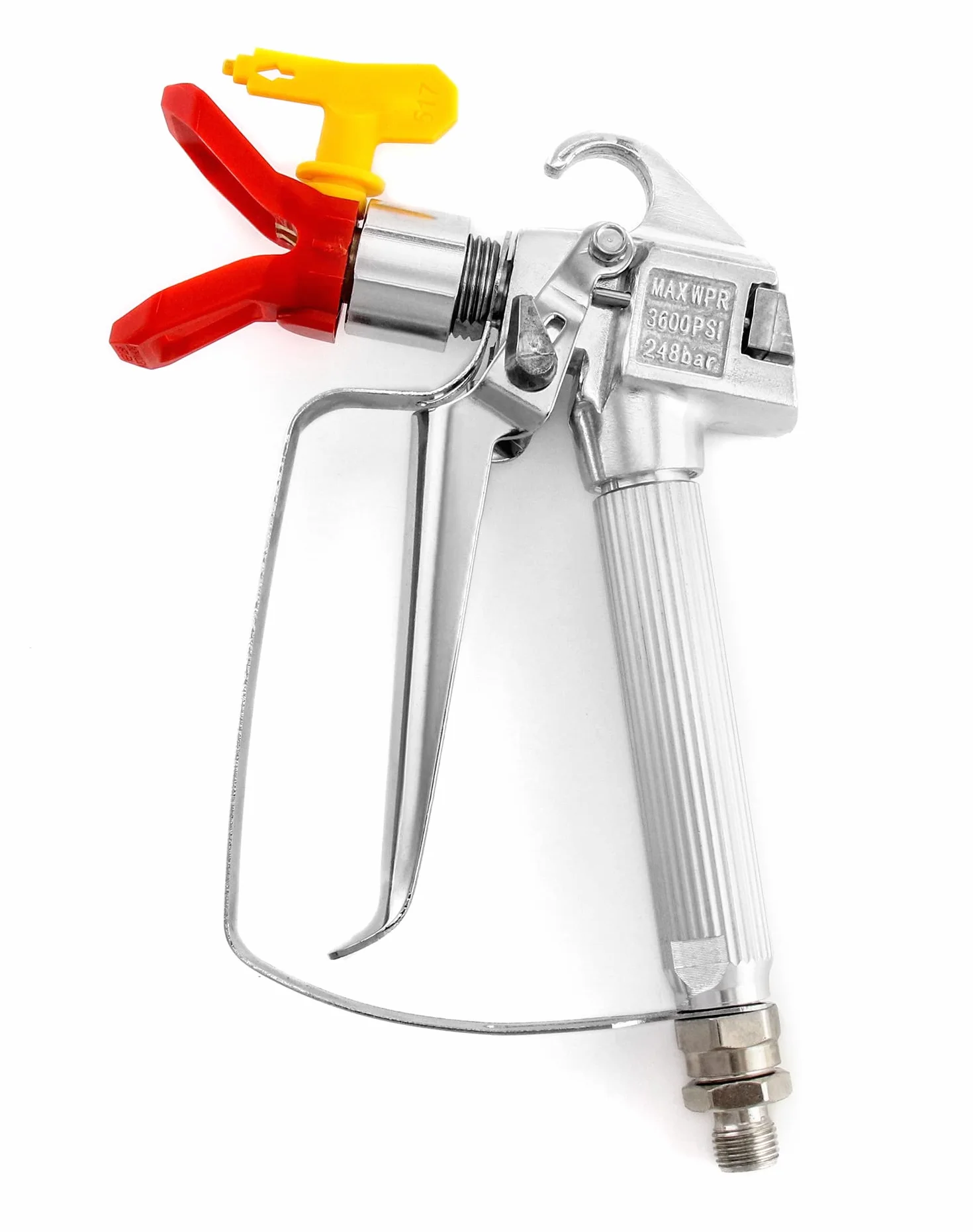 QWORK® Airless pistolet wysokociśnieniowy z gniazdem dyszy i dyszą 517 do systemu natryskiwania farby, 3600 PSI / 250 BAR