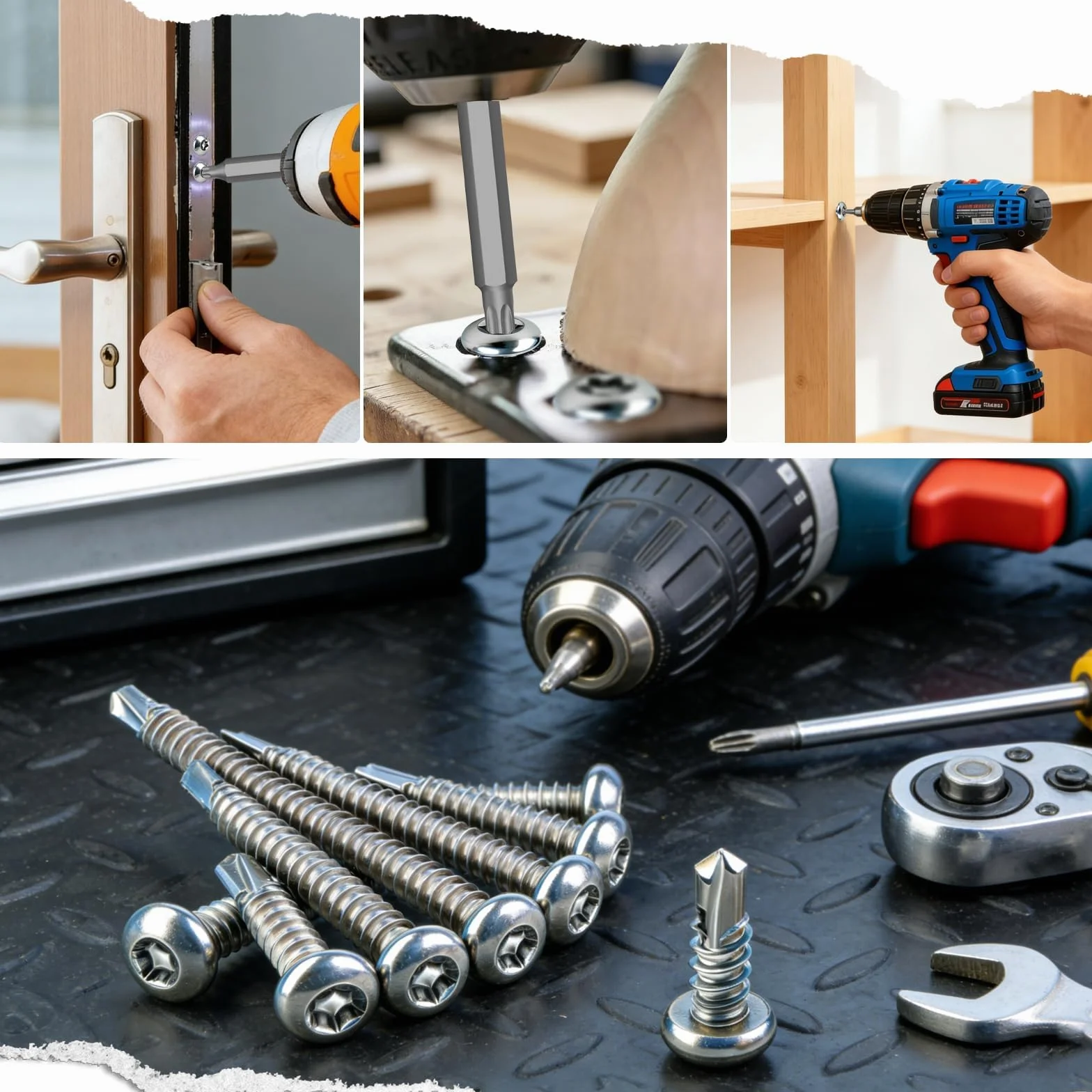 110 sztuk wkrętów Torx ze stali nierdzewnej, z łbem soczewkowym, samowiercące śruby M4,2 x 25 mm, wkręty samogwintujące ze stali nierdzewnej 410, wkręty do blachy, DIN 7504, do metalu do