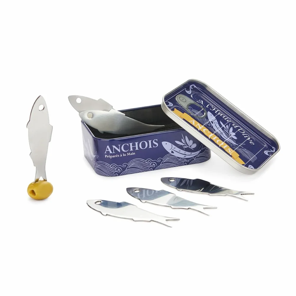 Balvi Widelec przekąskowy Conserverie Anchois Retro Design anchois Puszka/INOX