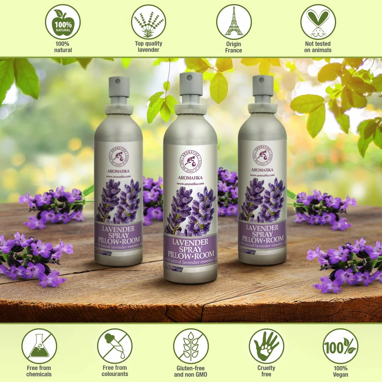 Lawendowy Spray z Olejkiem - 75ml - Lawenda do Spania, Poduszek i Bielizny - Relaksujący Odświeżacz do Szafy
