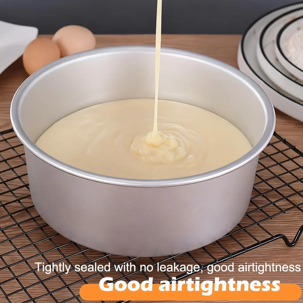 Okrągła forma do pieczenia, 26,5 cm, okrągła, ze stali nierdzewnej, z powłoką zapobiegającą przywieraniu, do ciast, ciast, ciast, lasagned
