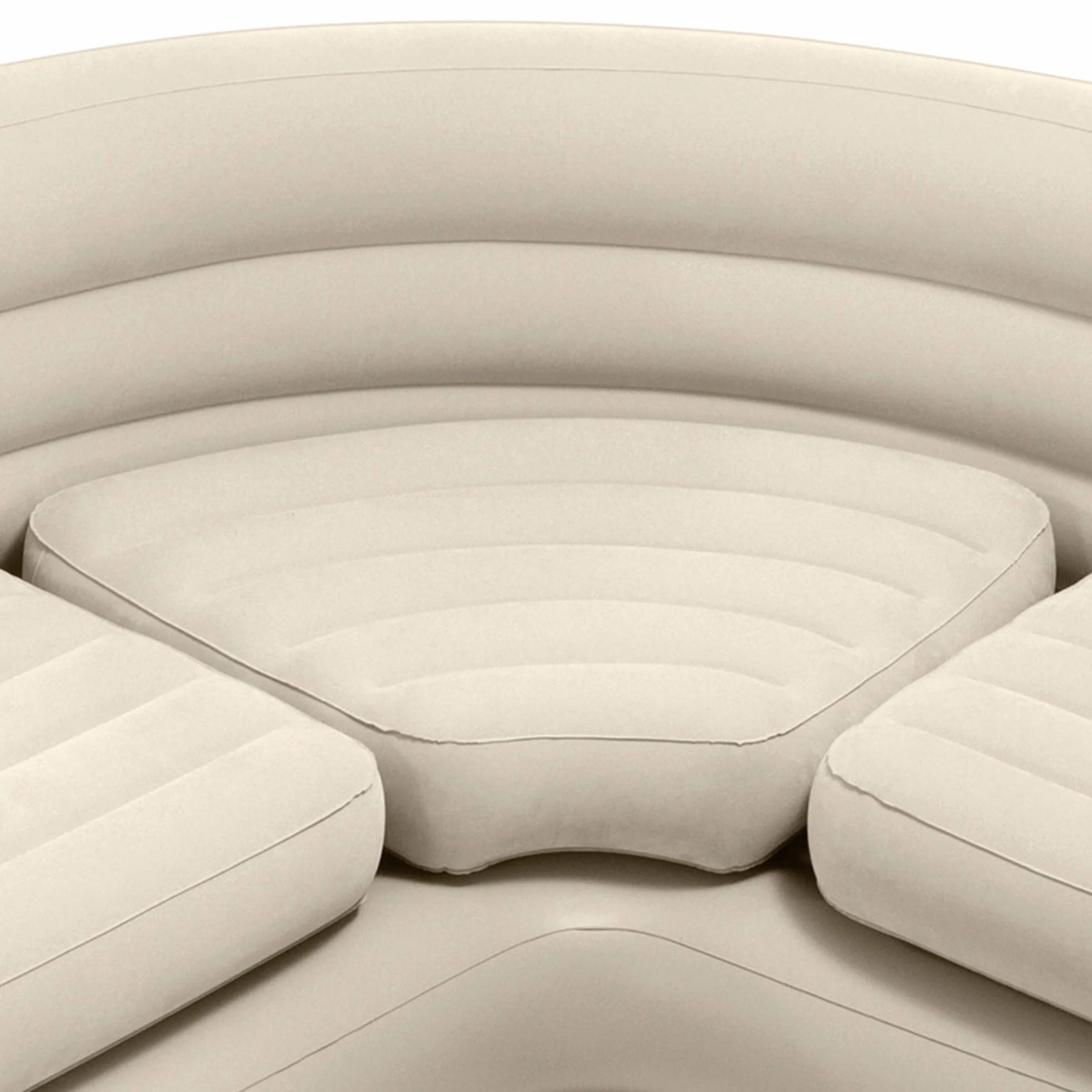 Intex Sofa Narożna, Winyl, Beżowy, 2.03 x 2.57 x 0.76 m