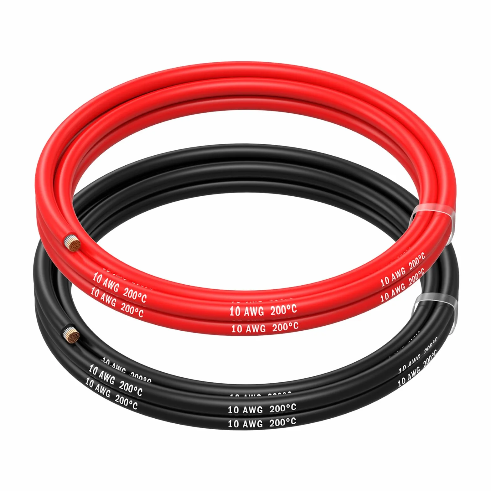 MMOBIEL 10 AWG silikonowy kabel elektroniczny – 10 G (5,26 mm²), ocynkowany kabel miedziany – 2 oddzielne kable czerwone i czarne, każdy 1,5 m / 5 ft do RC, dronów, drukarek 3D, baterii, kabli