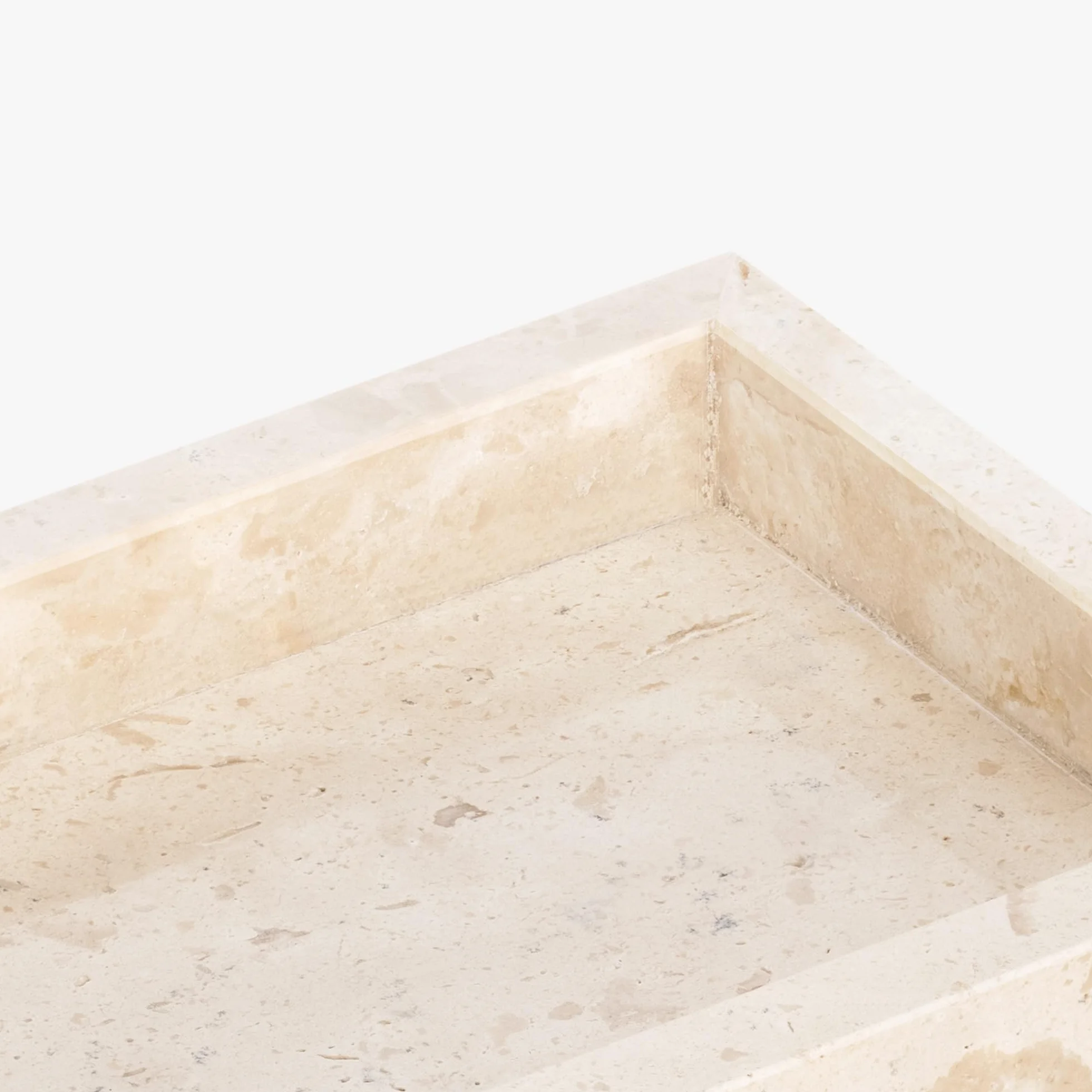 Navaris Taca dekoracyjna z trawertynu, trwały organizer łazienkowy, tace na perfumy, biżuterię, toaletkę i stolik kawowy, prostokątna taca 25 x 12 cm, beżowa