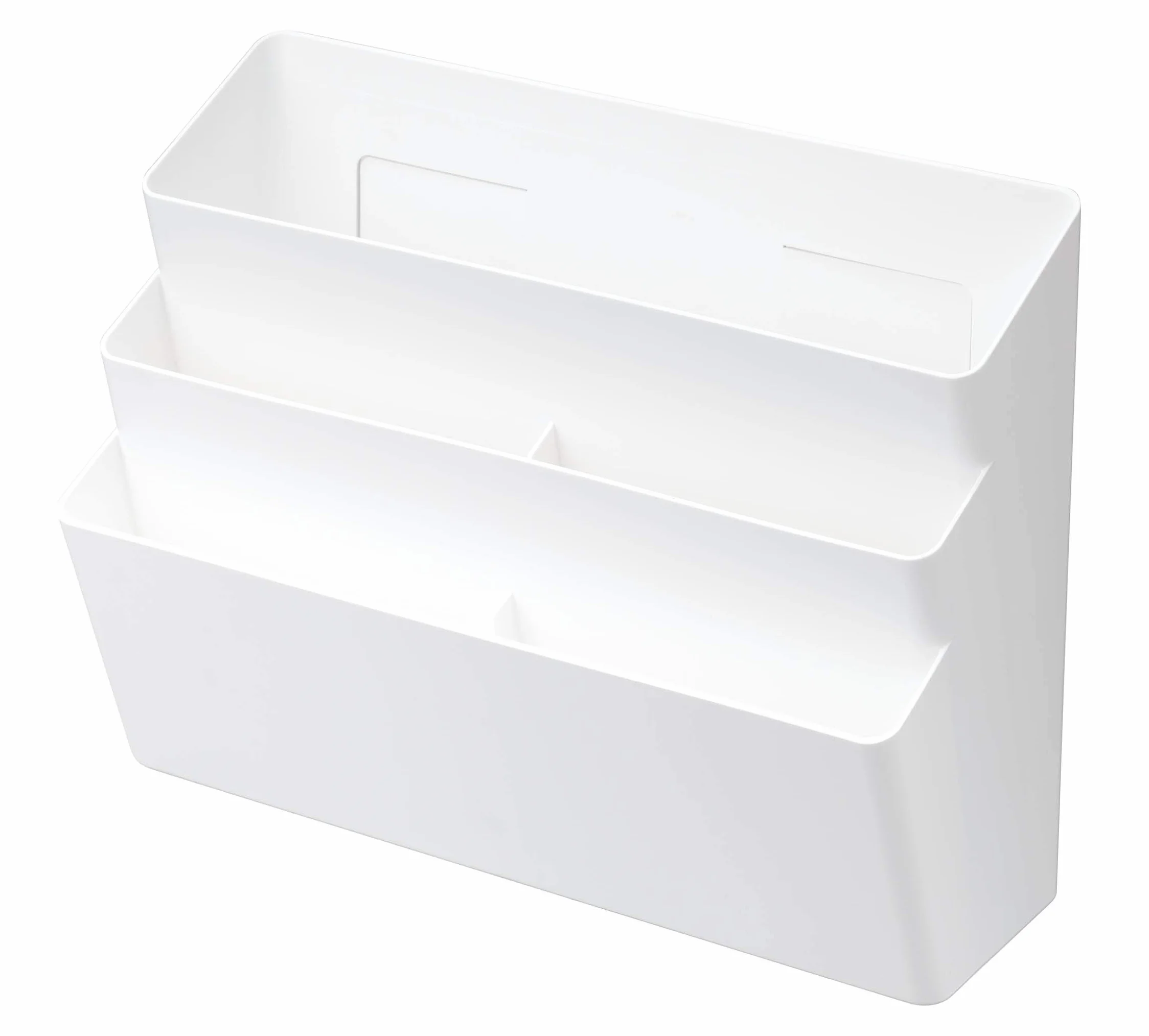 YAMAZAKI Dom 4443 Organizer magnetyczny - wiszący uchwyt na kosz do przechowywania na ścianie, jeden rozmiar, biały