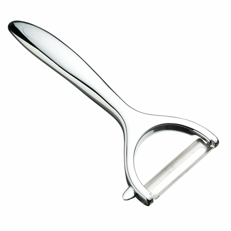 MasterClass Obieraczka do ziemniaków typu „Y”, obieraczka do warzyw ze stali nierdzewnej do kuchni z obrotowym ostrzem i ergonomicznym uchwytem, można myć w zmywarce, srebrna