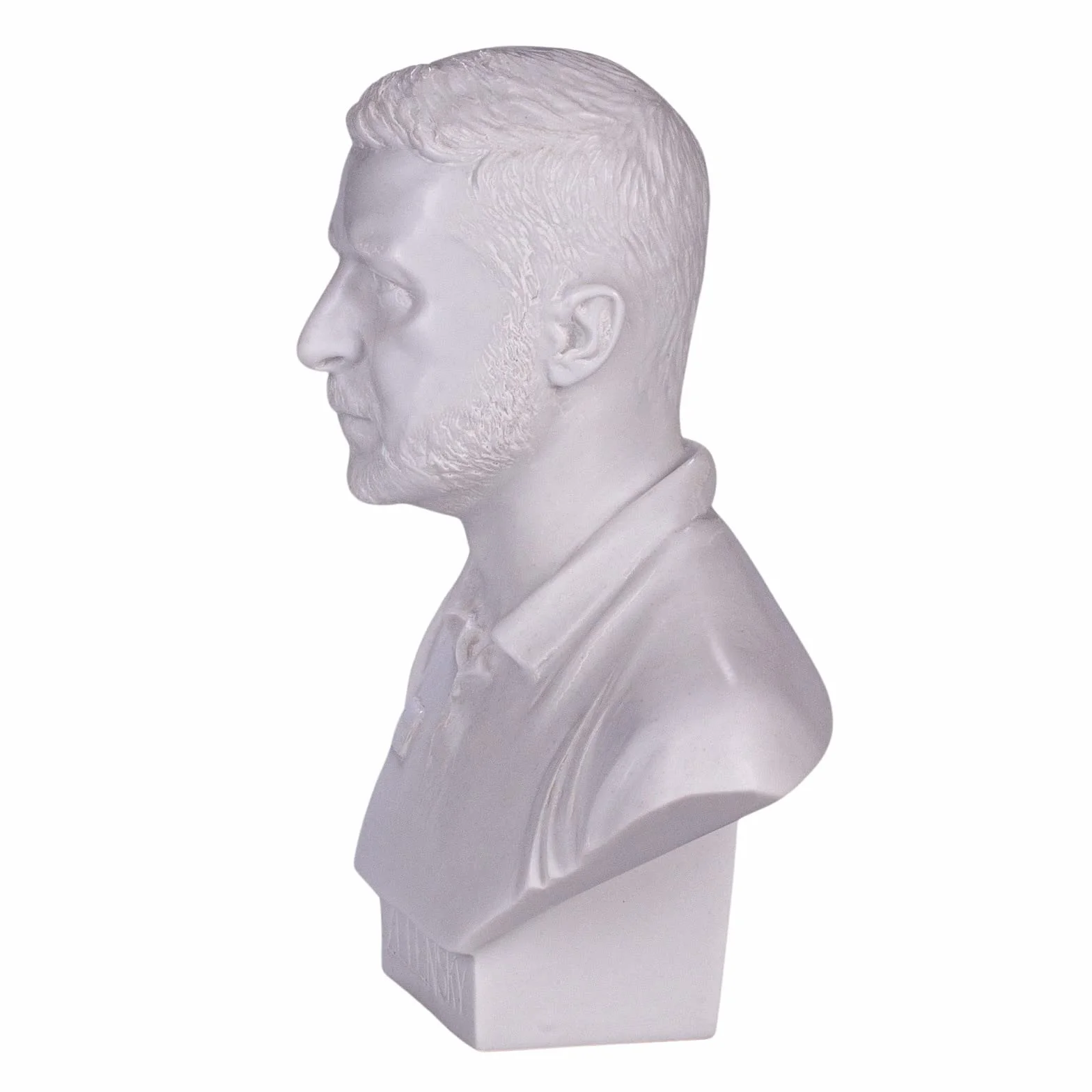 Prezydent Ukrainy Wołodymyr Zełenski marmur biust statuetka rzeźba 15 cm