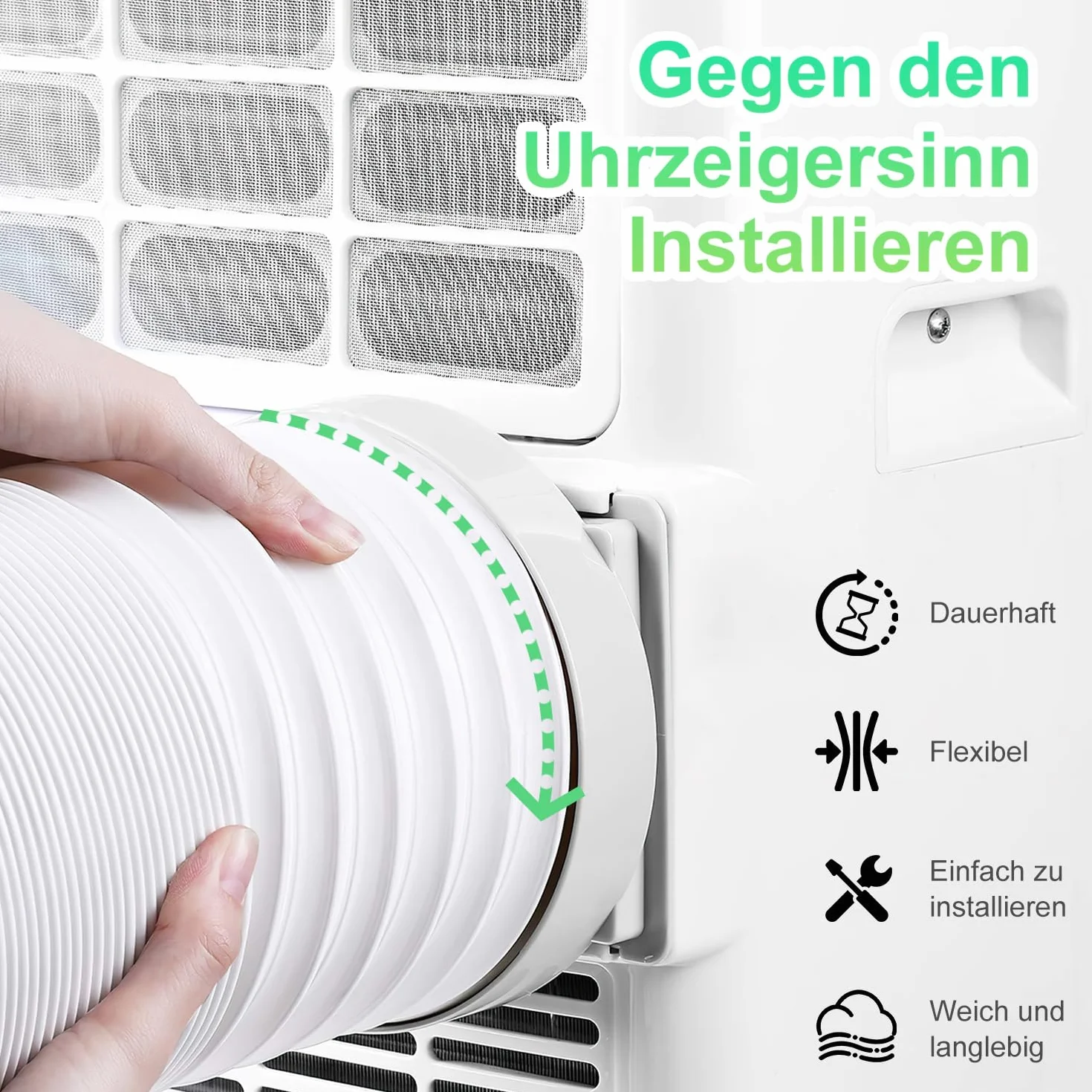 Wąż przedłużający do klimatyzacji, wąż wylotowy, ø 150 mm, długość 200 cm, przenośny wąż wentylacyjny, do klimatyzacji, osuszacza powietrza, suszarki do prania, wentylatora rurowego