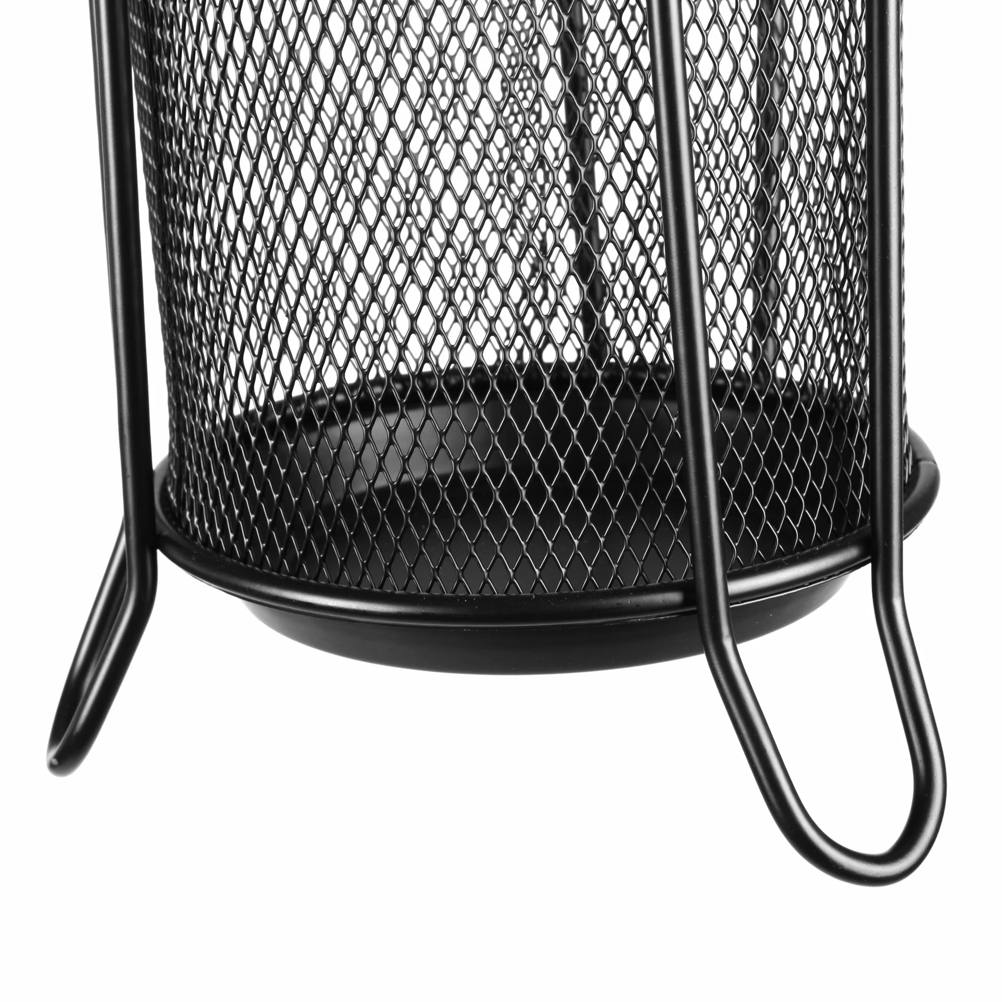 Mind Reader Uchwyt na parasol z cienkiej metalowej siatki, czarny