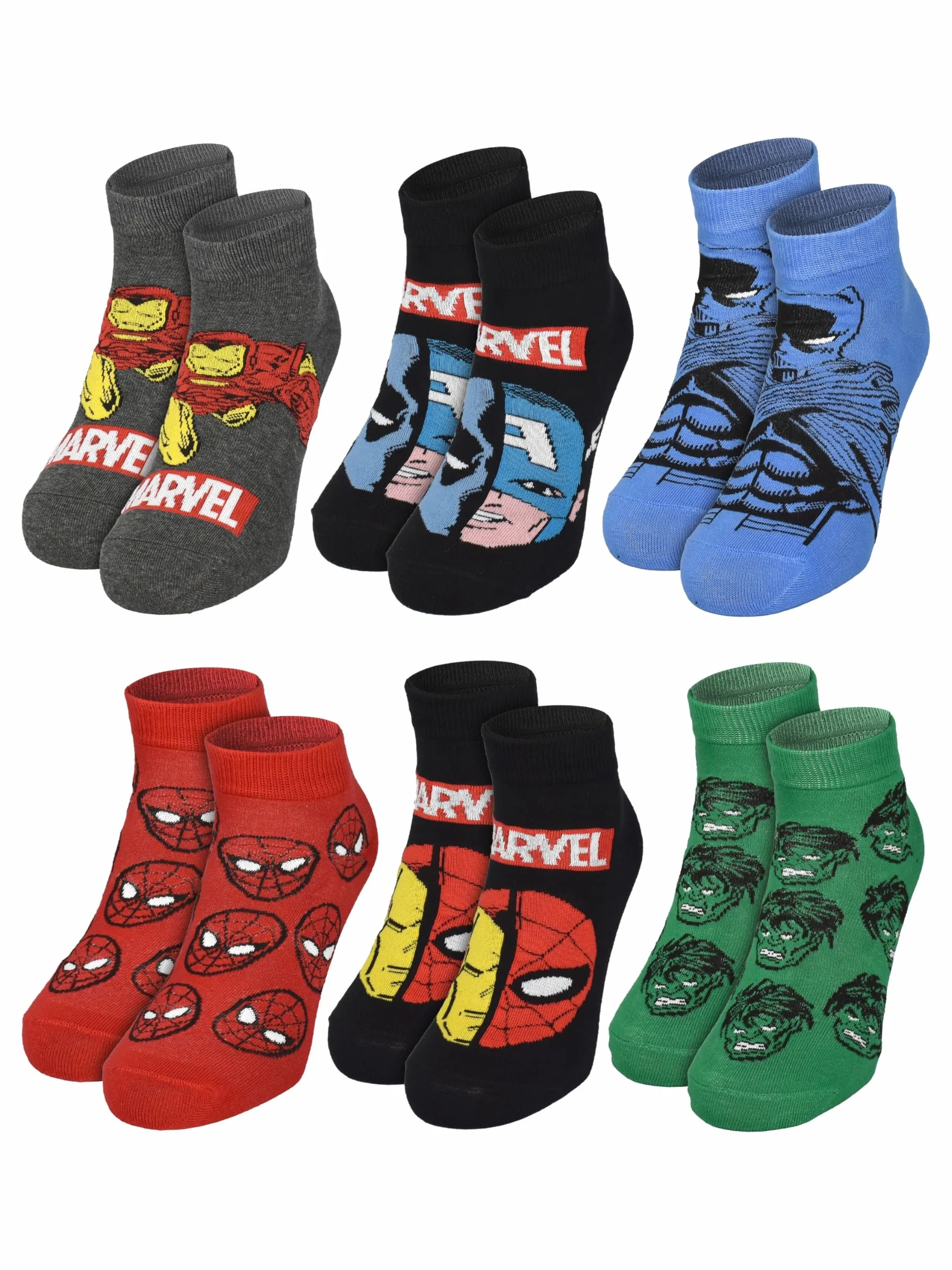 United Labels Marvel kalendarz adwentowy z 12 parami skarpet dla mężczyzn, rozmiar 40-45, kalendarz z trampkami i długimi skarpetami, kalendarz bożonarodzeniowy na prezent