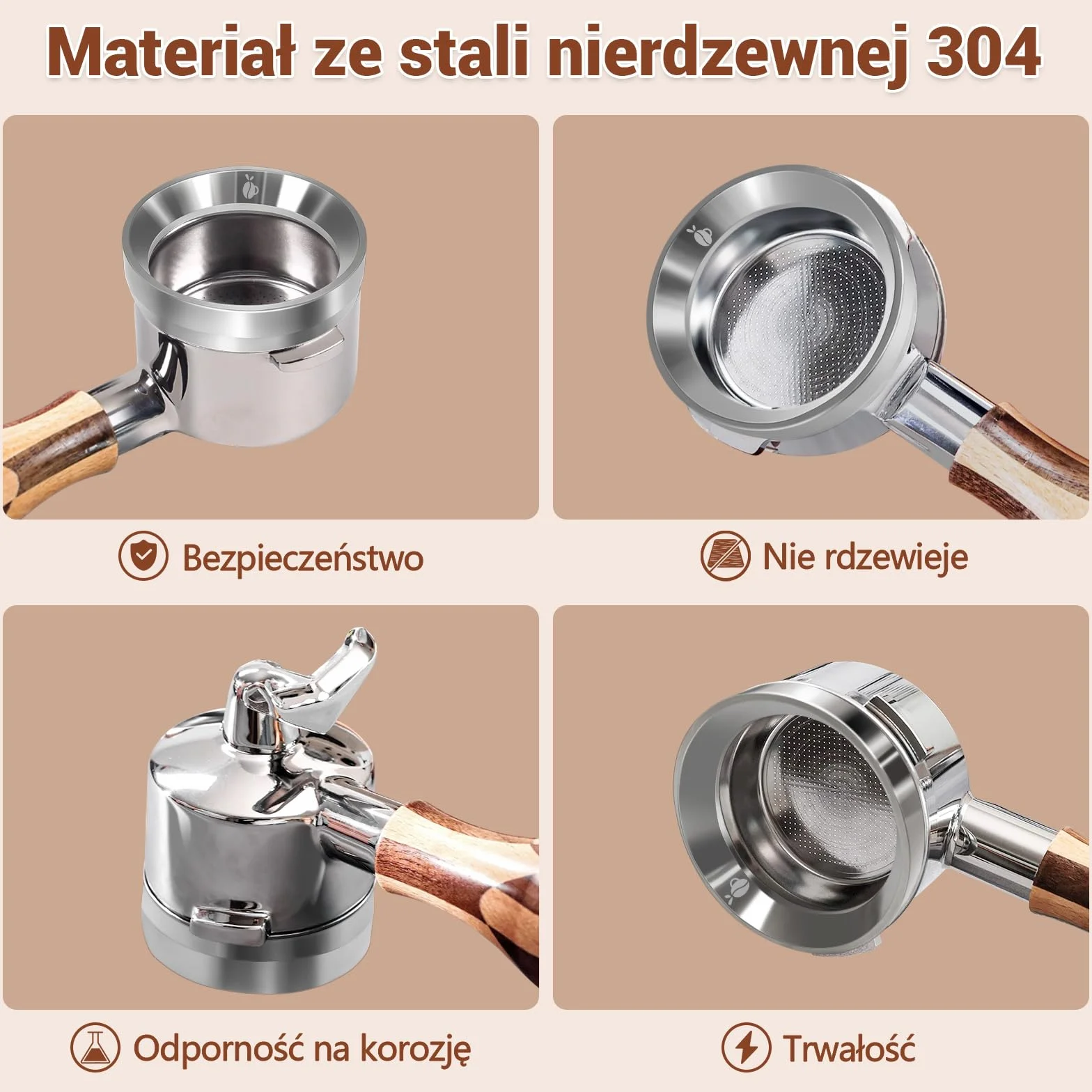 Lejek dozujący 54 mm, lejek dozujący do espresso ze stali nierdzewnej 304, lejek do portafiltra z magnesem, pierścień dozujący do kawy 54 mm, narzędzia baristyczne kompatybilne z portafiltrem