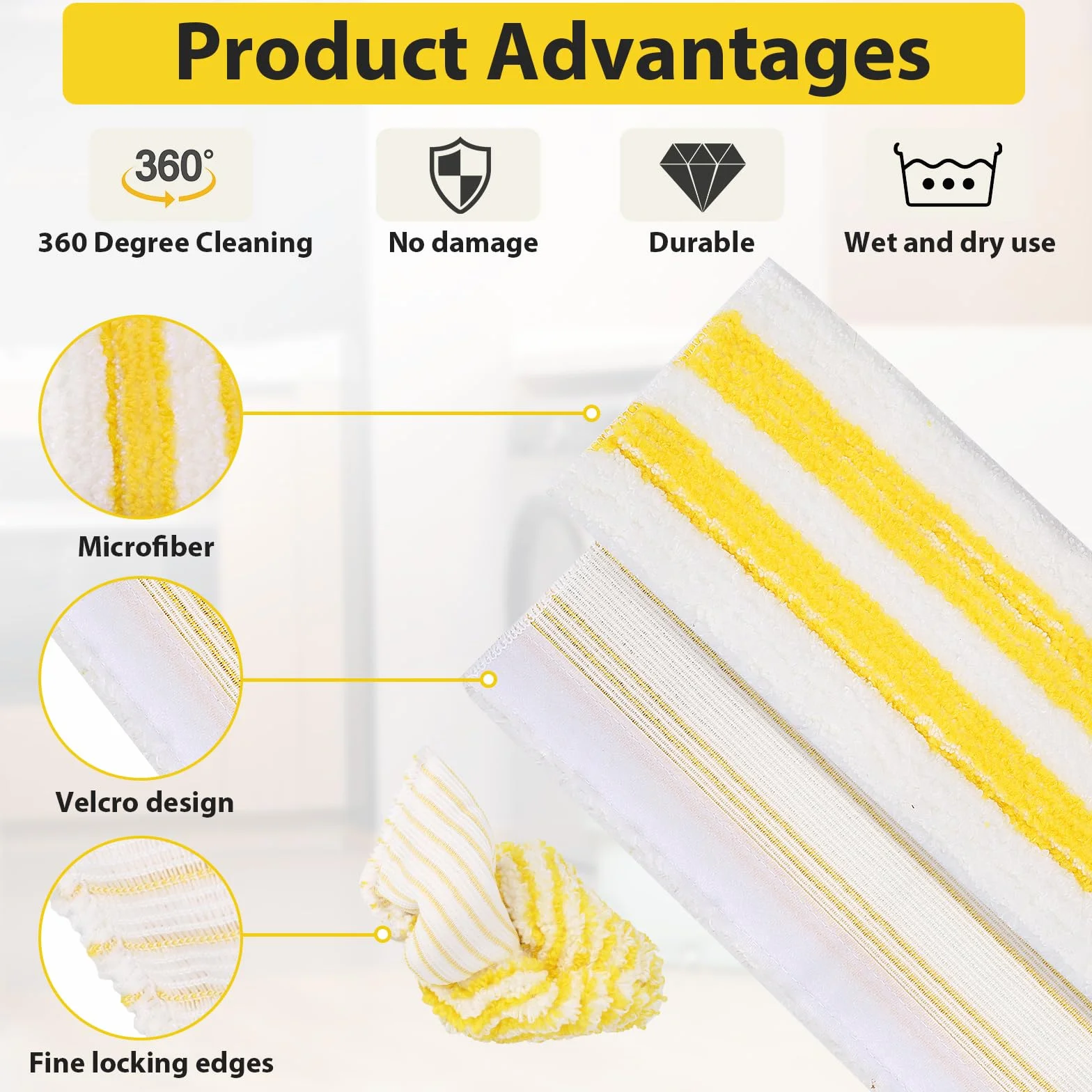 8 sztuk wymiennych ściereczek z mikrofibry kompatybilne z Karcher EasyFix SC1, SC2, SC3, SC4, SC5 Kärcher Parowa szczotka akcesoria do czyszczenia wszystkich rodzajów gleby + 1 skrobak do mopa