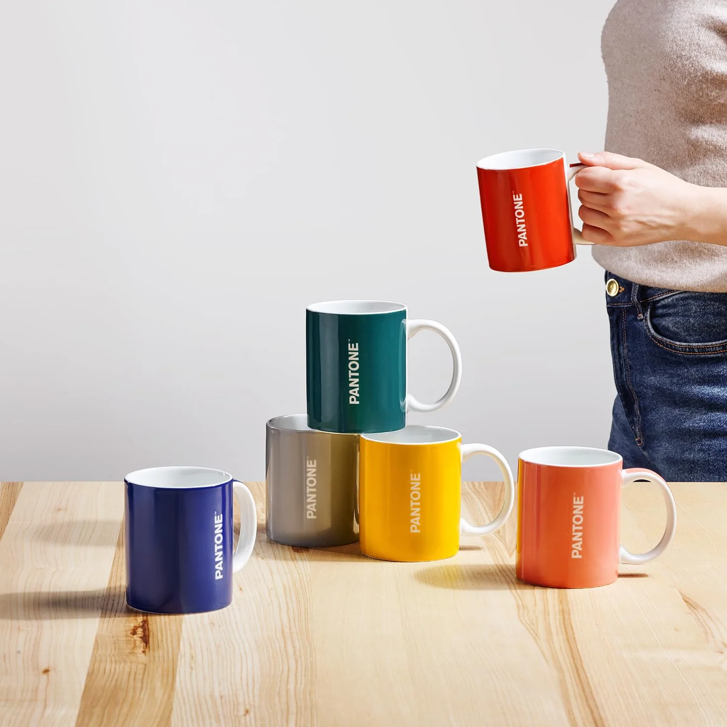 PANTONE™ - Niestandardowy kubek porcelanowy Pantone Trwały, odporny na zabrudzenia, zarysowania, zapachy - filiżanki do kawy i 350 ml, pomysły na prezenty świąteczne, kubki do zmywarki i kuchenki
