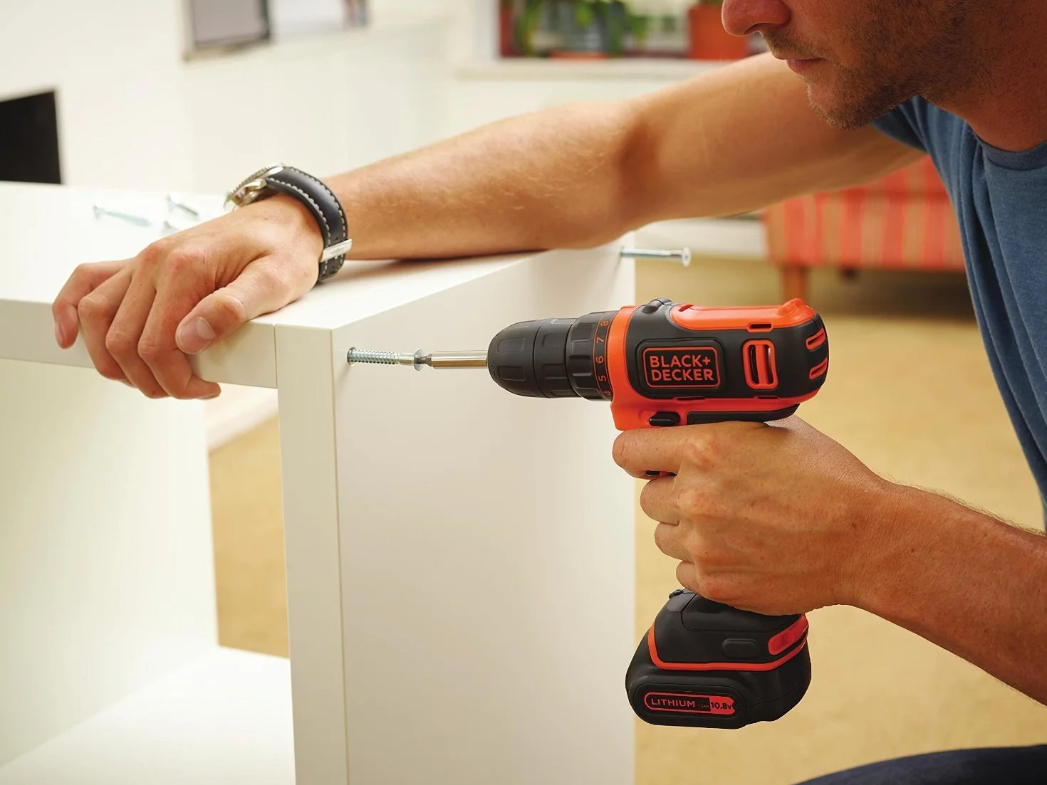 Black & Decker Wiertarko-Wkrętarka Akumulatorowa, 10.8 V, 1.5 Ah, BDCDD12