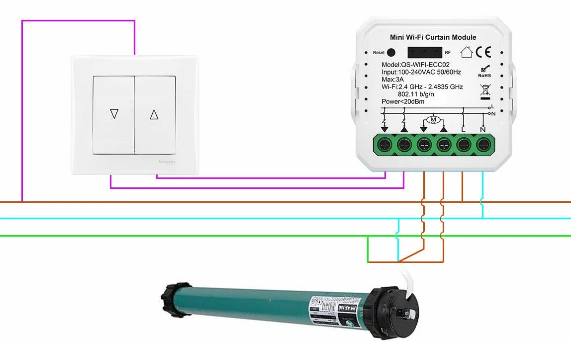 Sterownik rolet Tuya Smart LIfe WIFI MINI Procentowy V3