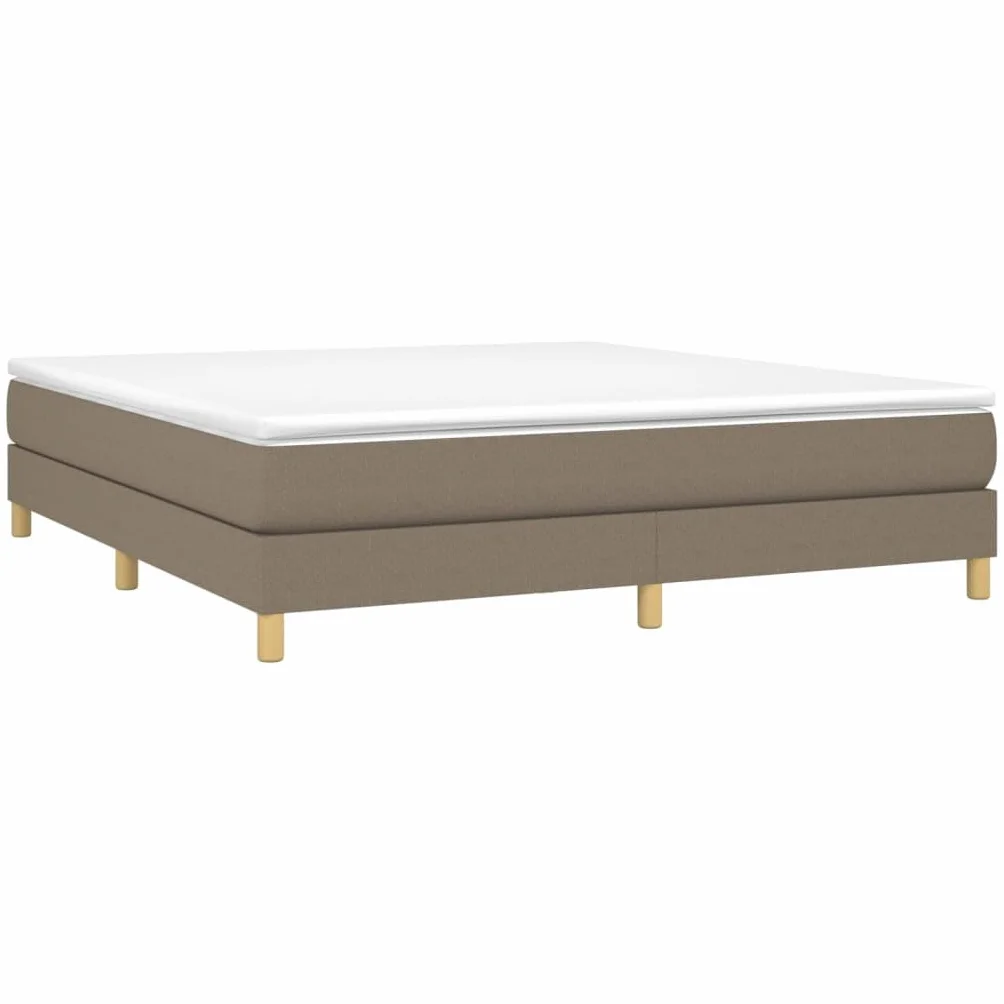 vidaXL Łóżko kontynentalne, kolor taupe, obite tkaniną, 180x200 cm, łóżko, podwójne łóżko, łóżko dwuosobowe, łóżka, podwójne łóżka, łóżka dwuosobowe