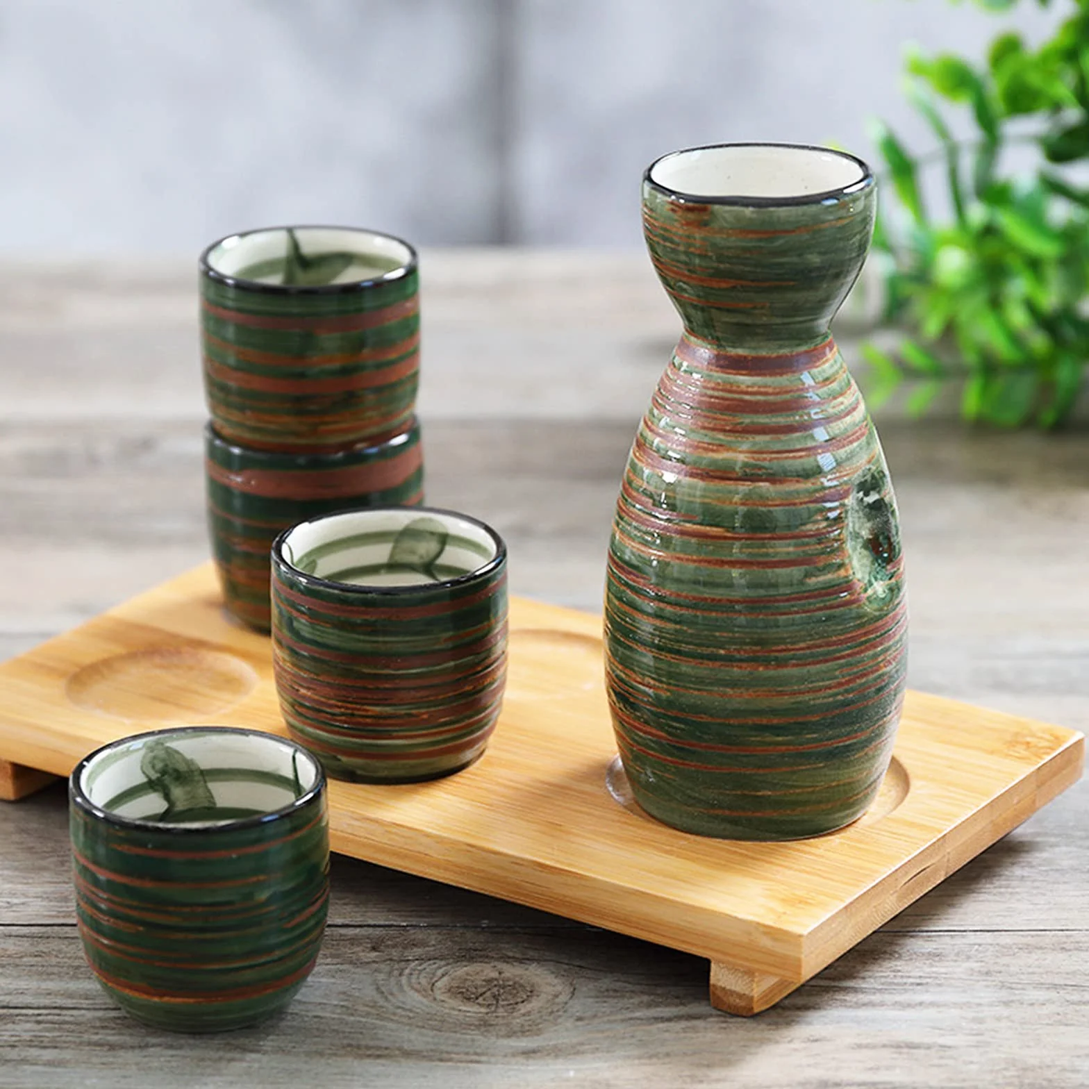 Zestaw 5 japońskich kubków do sake z kwiatem wiśni, japońskie ceramiczne kubki do sake, używane w niektórych japońskich restauracjach herbacianych, gospodarstwach domowych itd