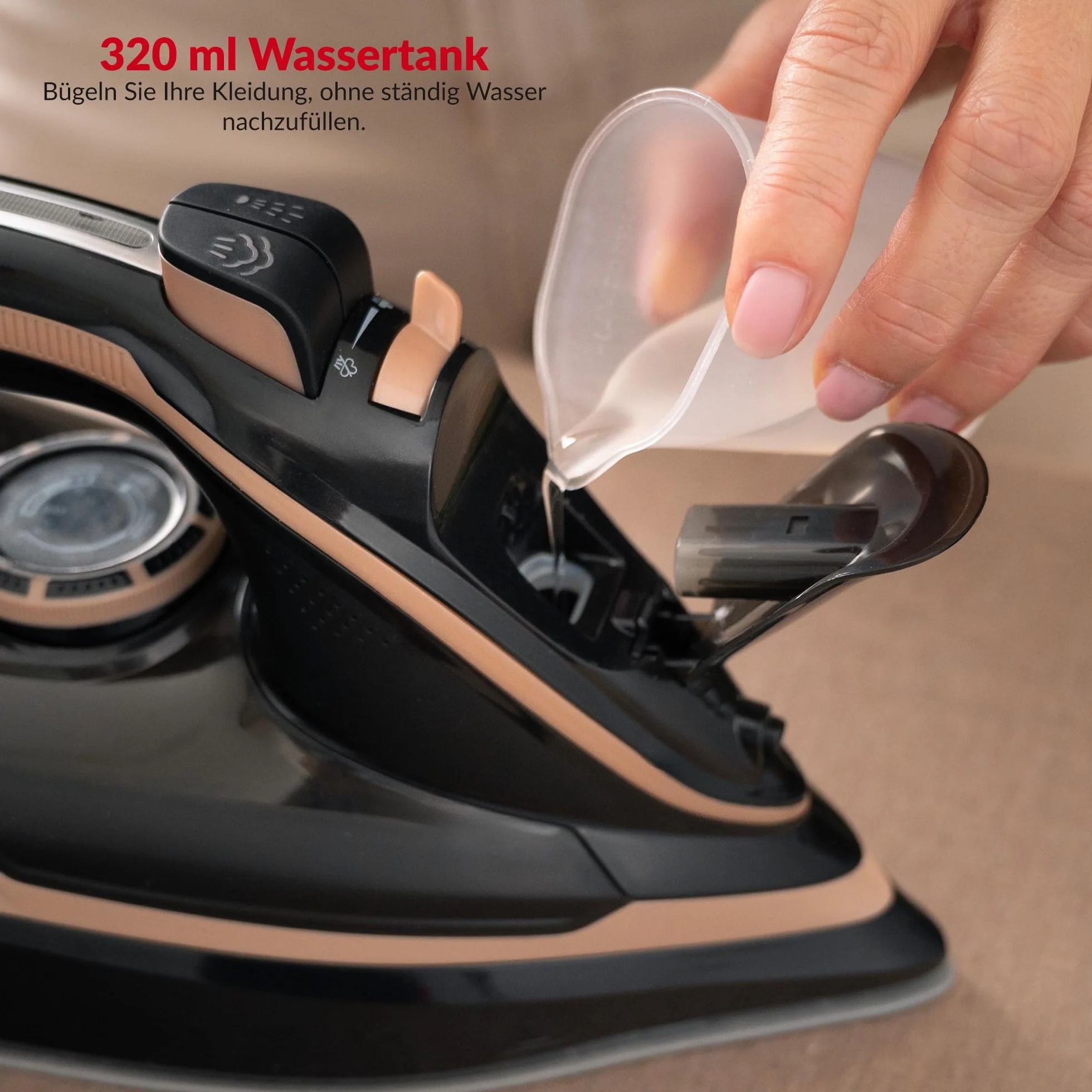 LEHMANN Bezprzewodowe żelazko parowe ze stacją ładującą, 3000 W, bezprzewodowe żelazko parowe z regulacją temperatury i 5 programami prasowania, podeszwa ceramiczna, pionowa para, automatyczne