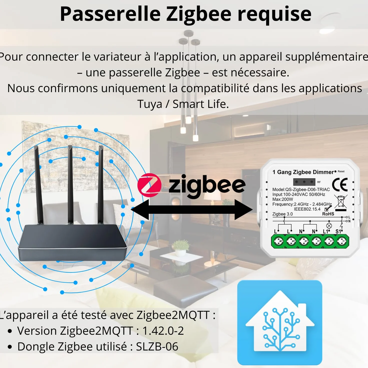 Dimmer ściemniacz 1 kanał TUYA Zigbee MINI V3 sterownik oświetlenia