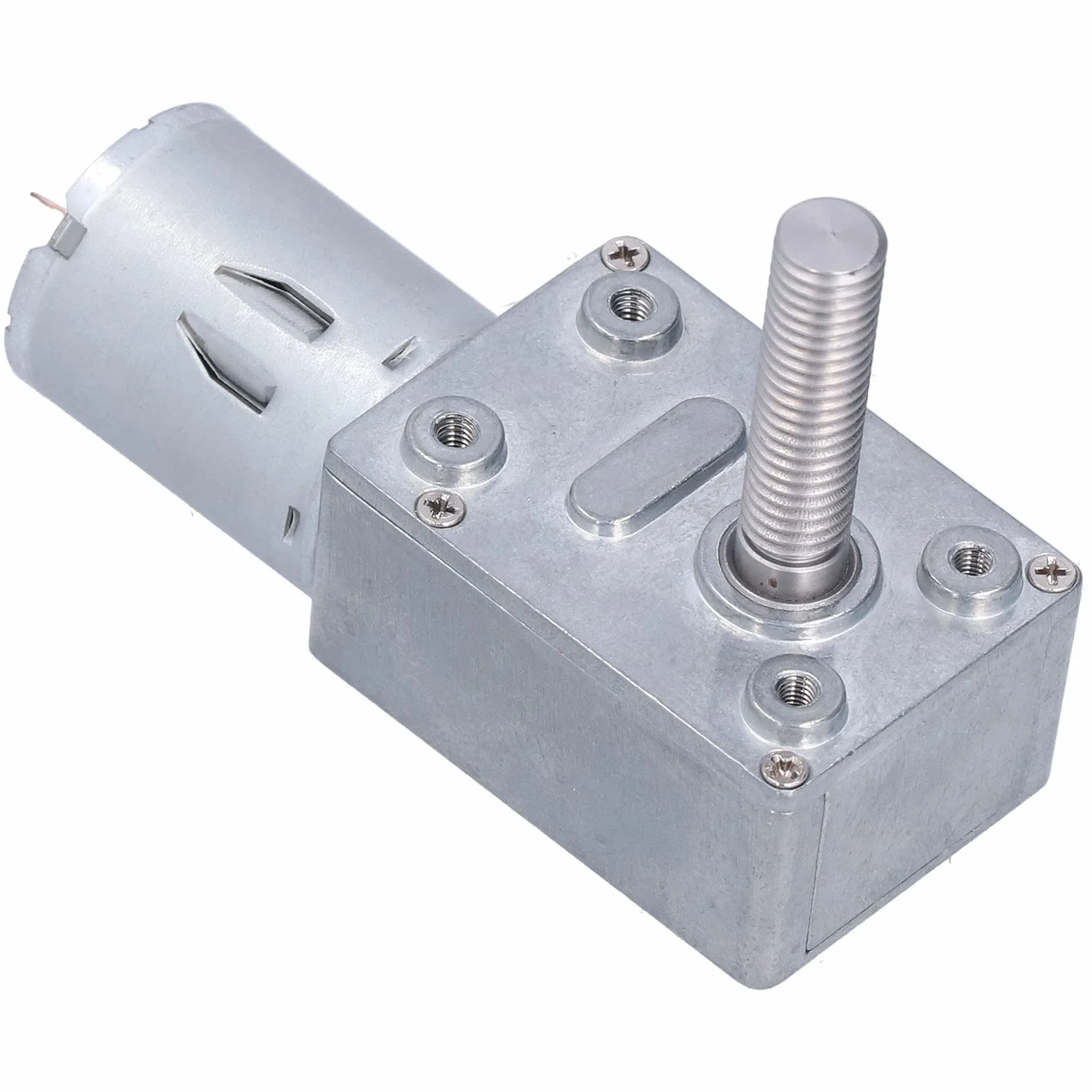 Jgy-370 Motoreduktor Ślimakowy Przemysłowy, DC 12V 66 obr./min, Wał Gwintowany M8, Samoblokujący, Regulowana Prędkość, 8x33mm