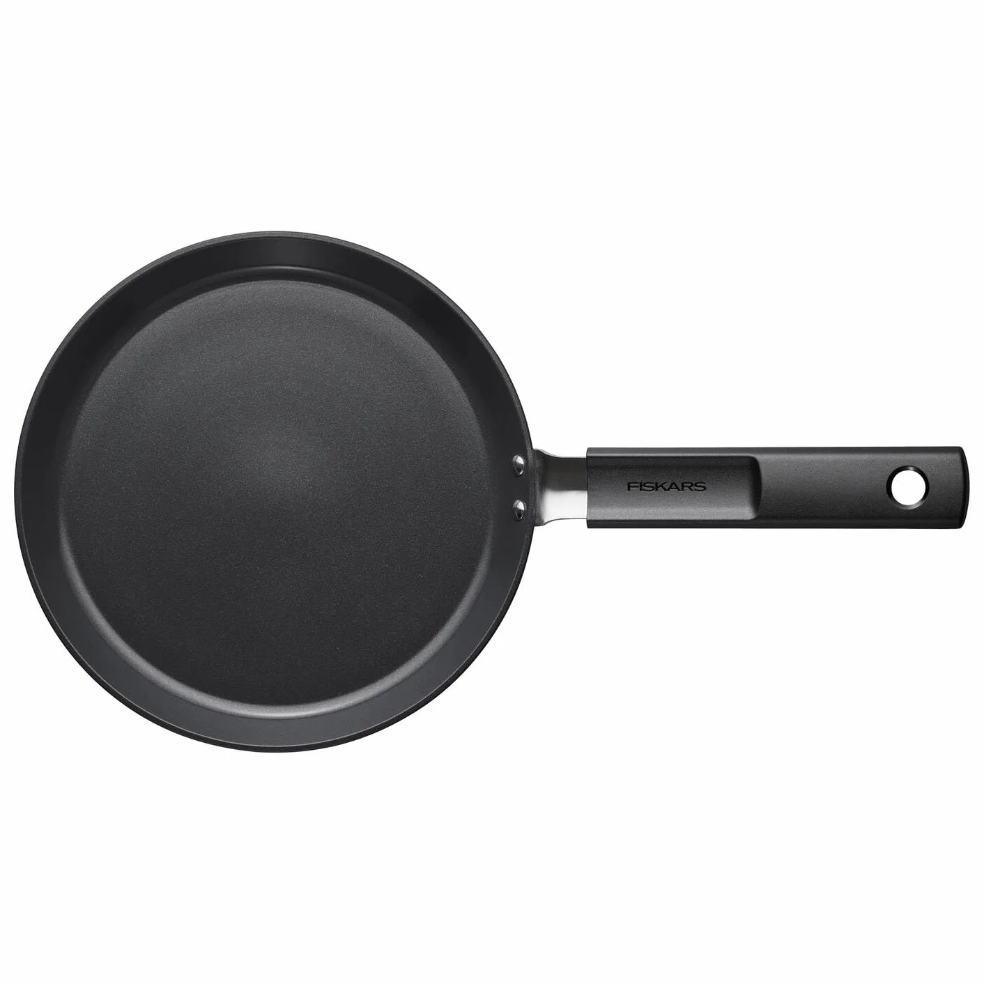 Fiskars Patelnia do omletów, twarda powierzchnia, średnica 22 cm, odpowiednia do wszystkich płyt grzewczych, powłoka nieprzywierająca, odporna na zarysowania, aluminium/plastik, czarna, 1075522