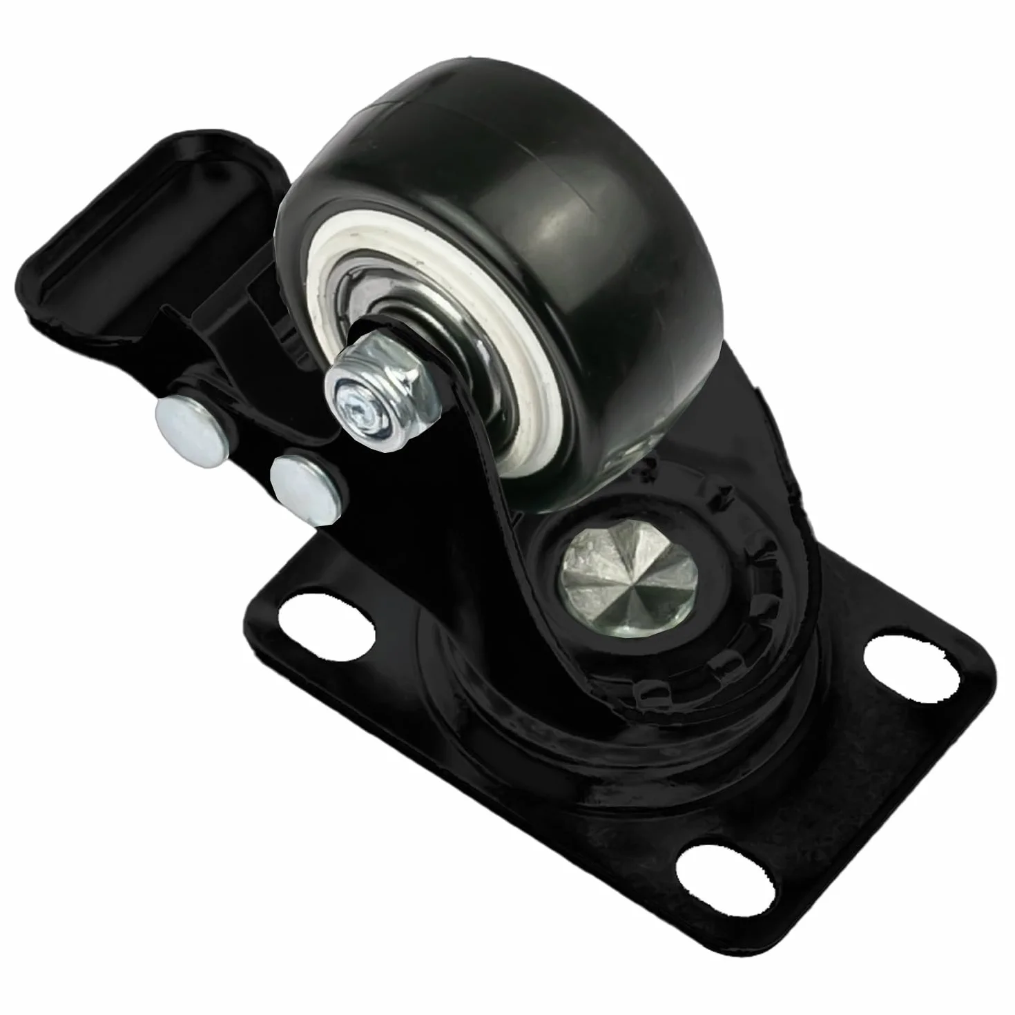 HMF 6710 kółka do dużych obciążeń z hamulcem z poliuretanu, 4 sztuki, 38 mm, do 300 kg, czarne