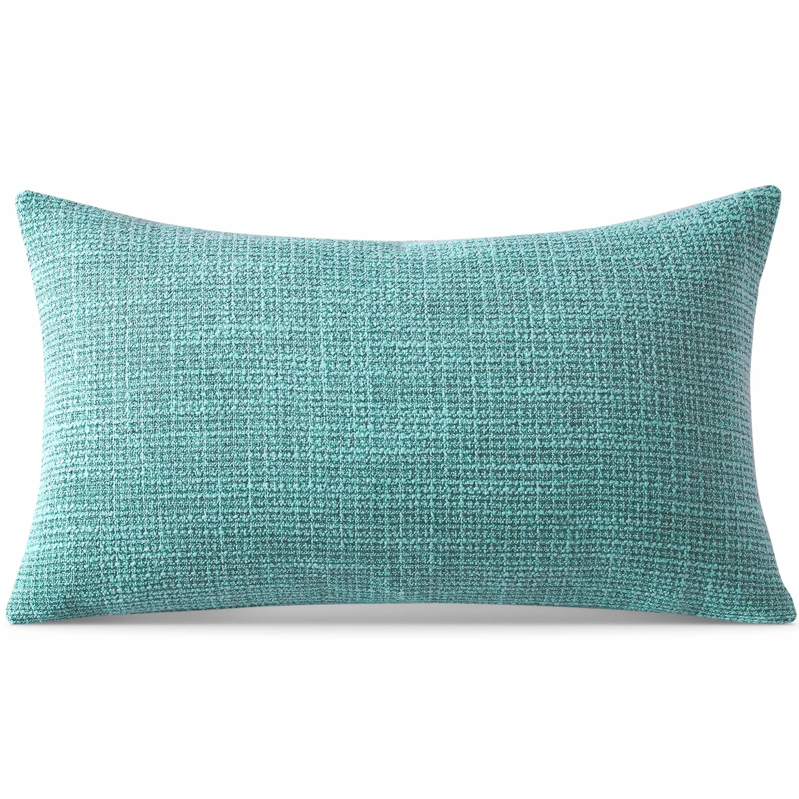 Artscope Lniane poszewki na poduszki, zestaw 1 dekoracyjnych poszewek na poduszki lędźwiowe, do dekoracji domu, na sofę, do sypialni, samochodu, 40 x 60 cm, turkusowe