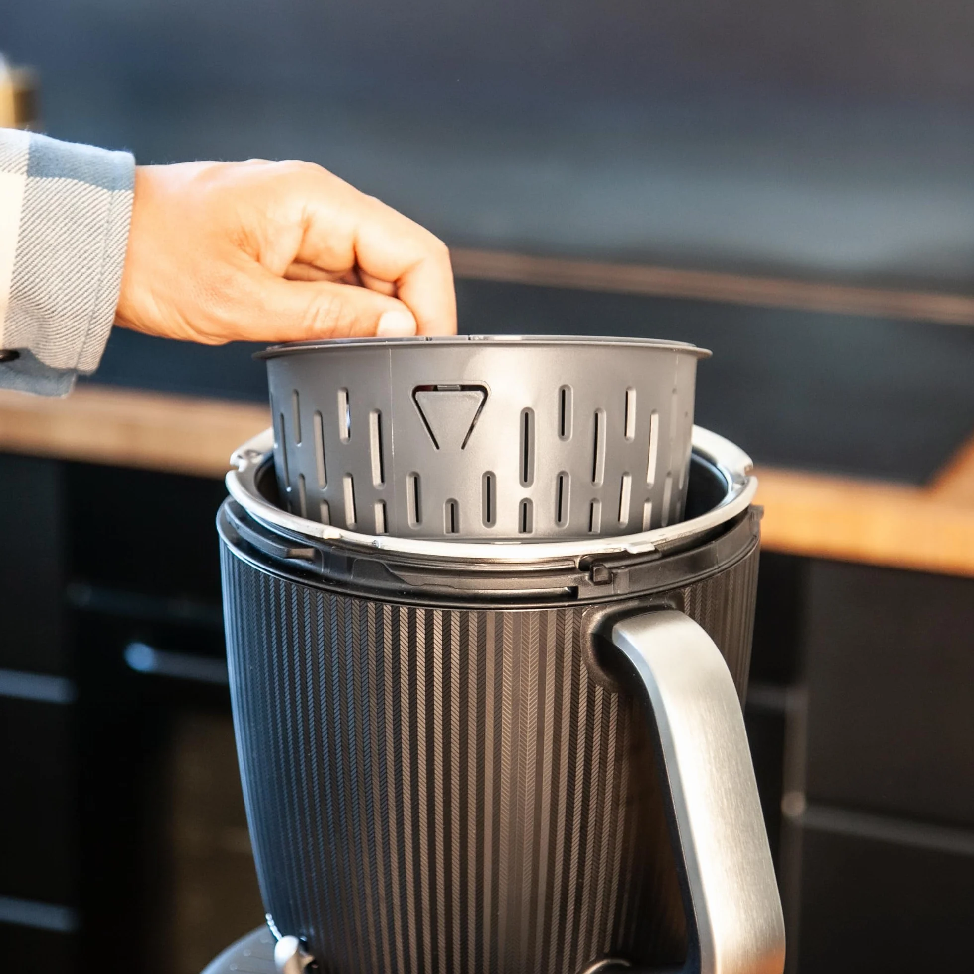 mixcover ulepszona wersja wirówki do sałat z e-bookiem z książeczką przepisów, kompatybilna z Thermomix TM7 TM6 TM5 – mycie i suszenie sałaty – suszarka do sałat - również do gotowania