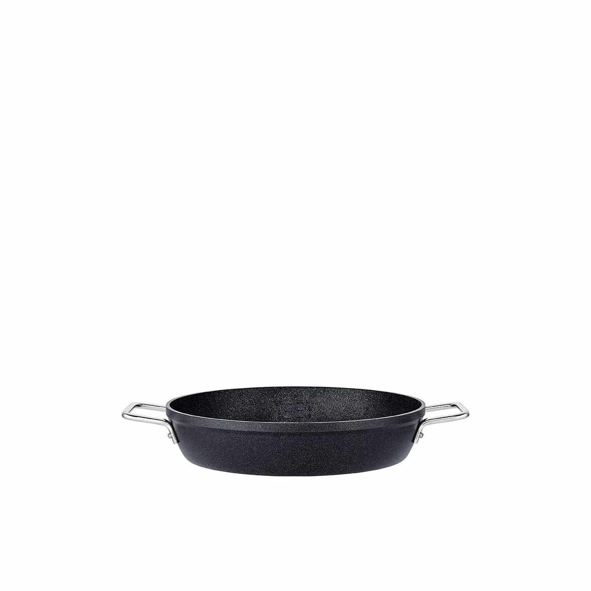 Fissler Adamant patelnia do serwowania, duża (Ø 32 cm), aluminiowa patelnia, powlekana, nieprzywierająca, wysoka krawędź, odporna na zarysowania – indukcyjna, czarna