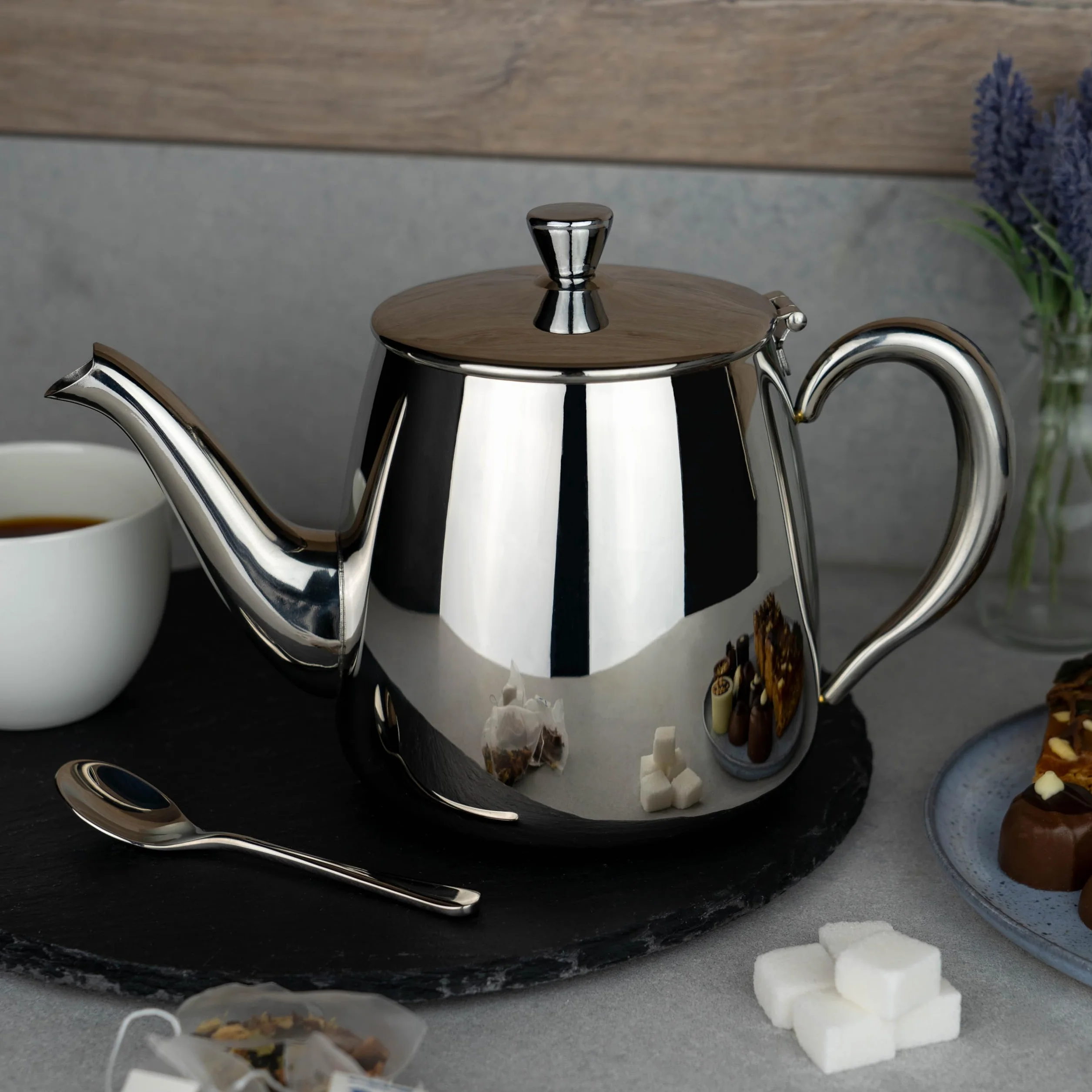 Café Olé Czajniczek 995 ml stal nierdzewna klasyczny z lustrzanym wykończeniem