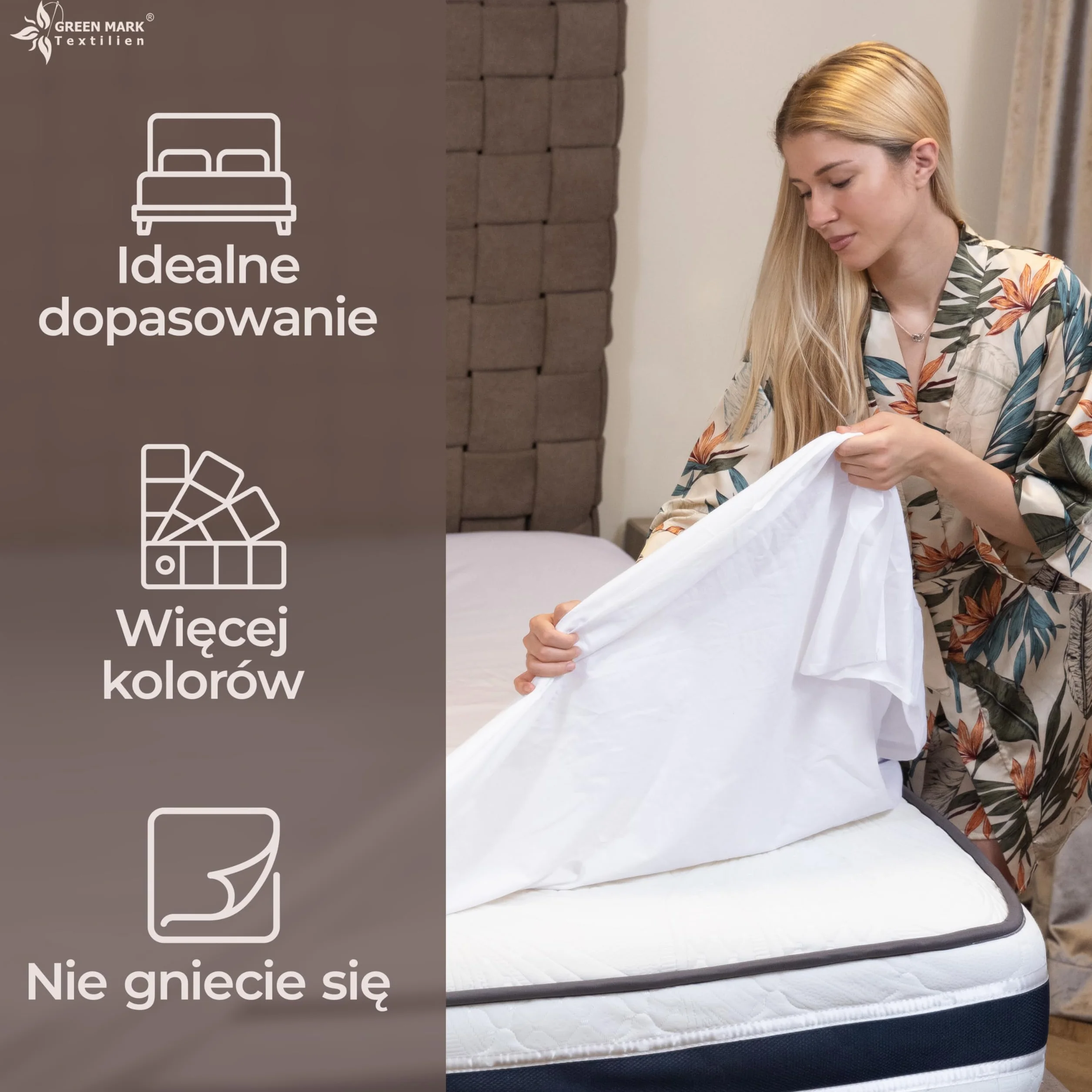 GREEN MARK Klasyczne prześcieradła – zestaw 2 płaskich prześcieradeł 100% bawełna, bez gumek, przyjazne dla skóry, łatwe w pielęgnacji, pralne w wysokich temperaturach – Biały – 150 x 250 cm