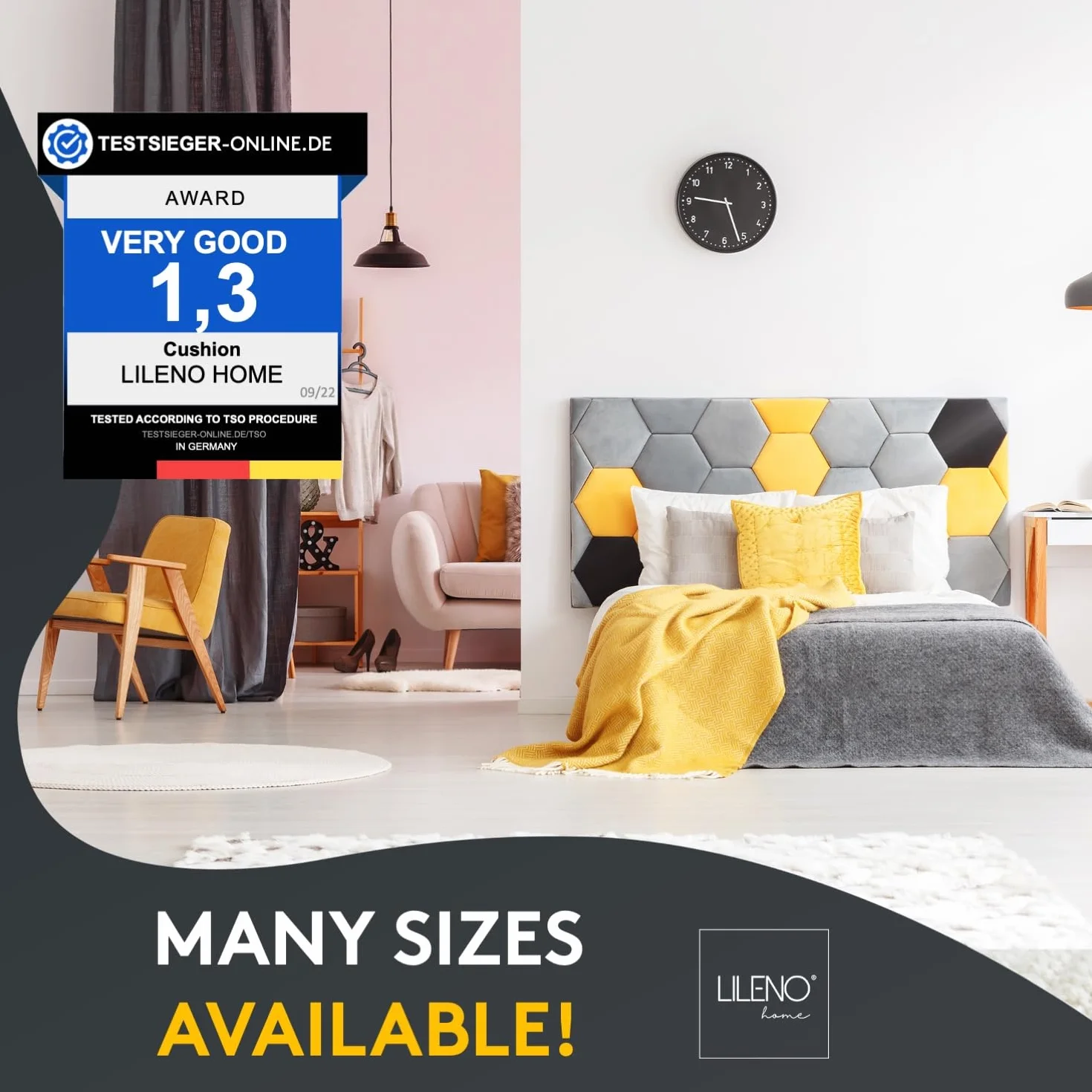 LILENO HOME Zestaw 4 wypełnienia poduszki 45x45 cm - Poduszka poliestrowa prana w 40°C dla alergików