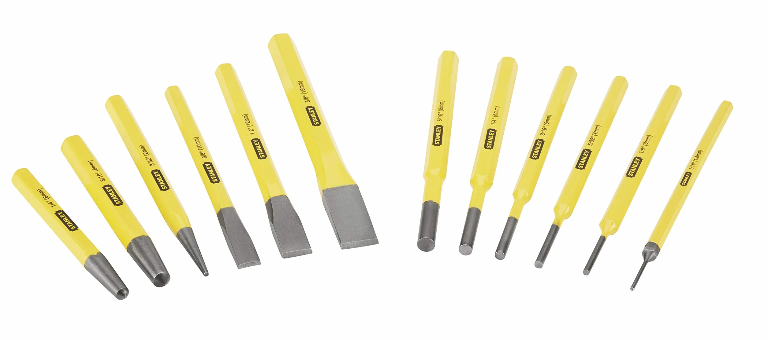 Stanley Black & Decker 4-18-299 Zestaw Narzędzi Udarowych, Żółty, 12 Sztuk