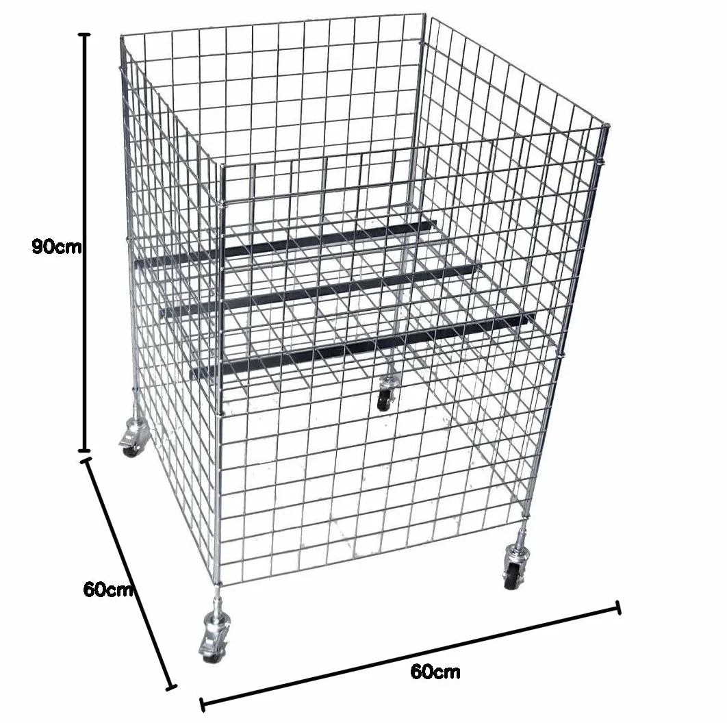 Kosz promocyjny 60 x 60 x 90 cm z półką i zestawem kół 75 mm