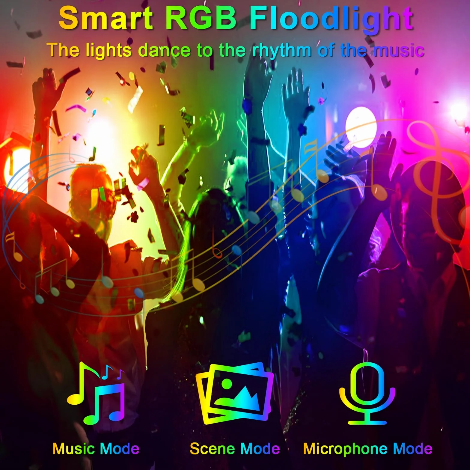 Zewnętrzny reflektor LED RGB 100 W