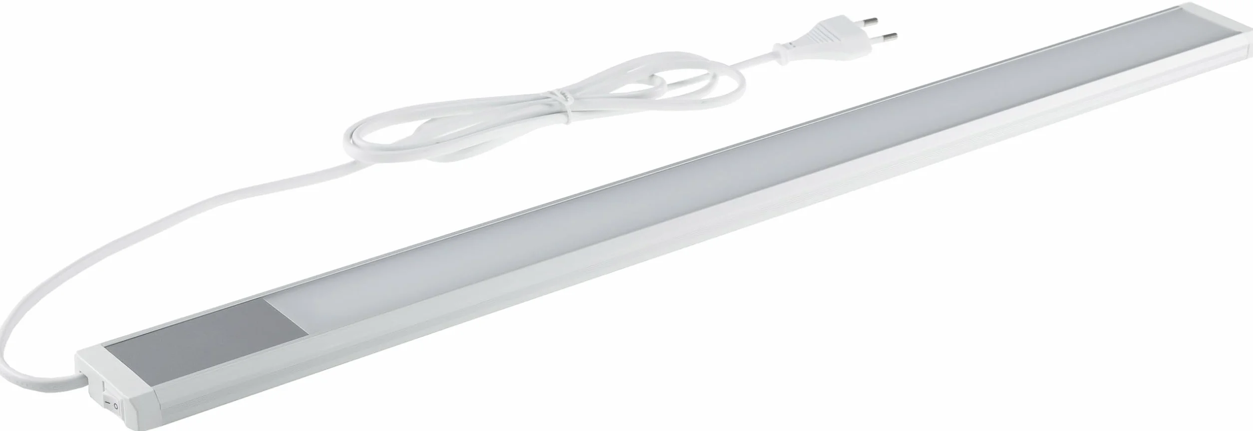 Listwa oświetleniowa LED podszafkowa 60 cm 10 W 1430 lumenów 1 szt. 230 V Kabel 1,5 m z włącznikiem oświetlenie powierzchni roboczej w kuchni neutralna biel