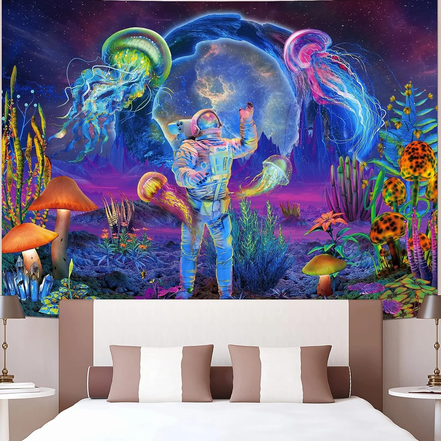 Gobelin świecący w ciemności UV 200 x 150 cm neon