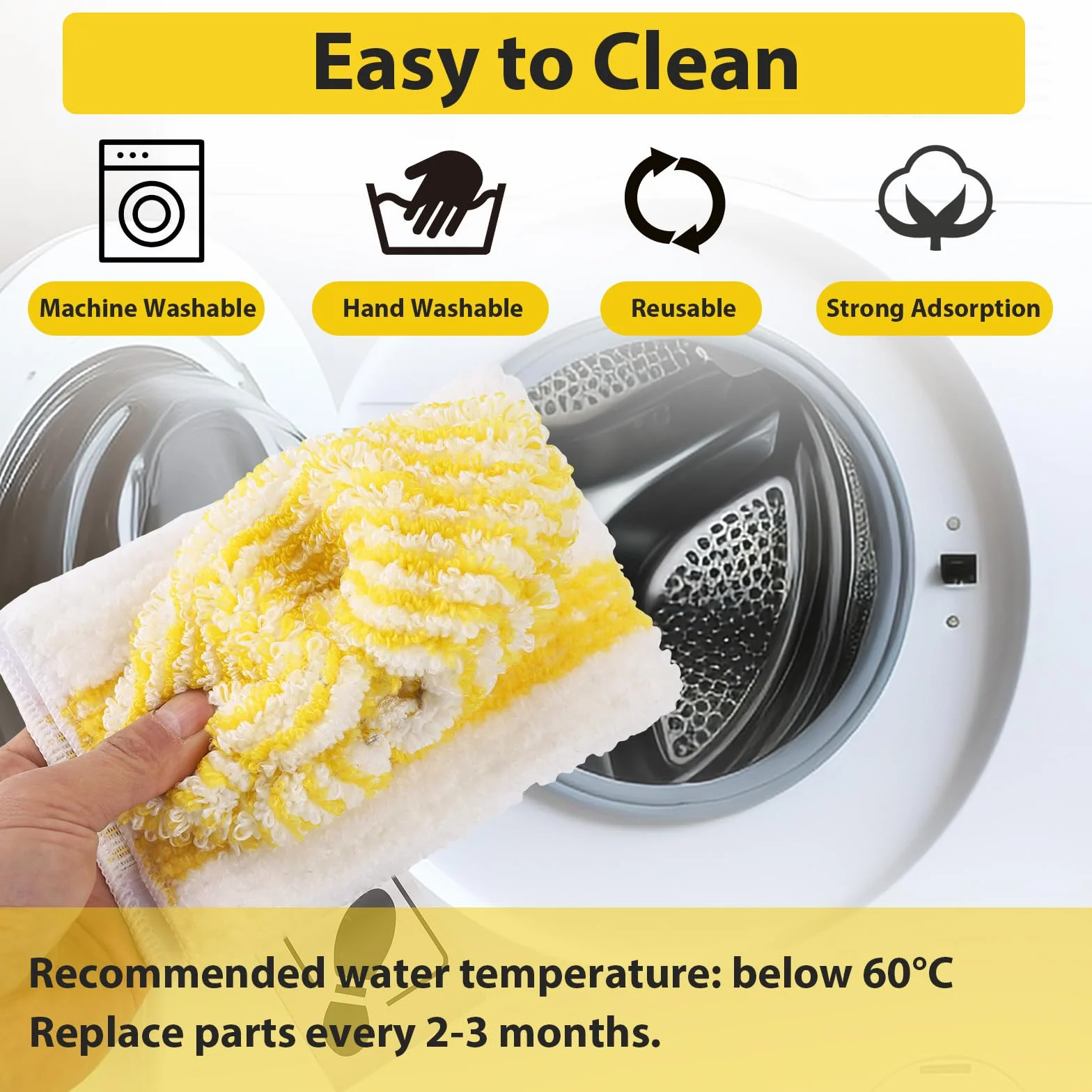 8 sztuk wymiennych ściereczek z mikrofibry kompatybilne z Karcher EasyFix SC1, SC2, SC3, SC4, SC5 Kärcher Parowa szczotka akcesoria do czyszczenia wszystkich rodzajów gleby + 1 skrobak do mopa