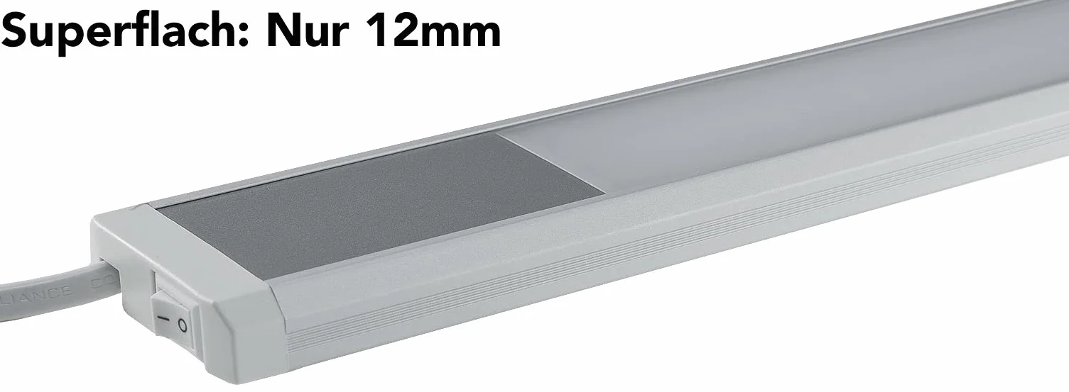Listwa oświetleniowa LED podszafkowa 60 cm 10 W 1430 lumenów 1 szt. 230 V Kabel 1,5 m z włącznikiem oświetlenie powierzchni roboczej w kuchni neutralna biel