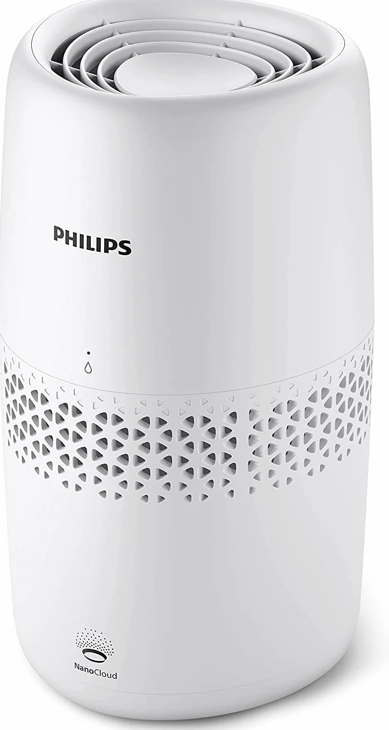 Philips Nawilżacz powietrza z serii 2000, higieniczny nawilżacz powietrza, 99,97% mniej bakterii, zbiornik na wodę 2 l, 190 ml/h, do pomieszczeń do 31 m², ultra cichy (32 dB)