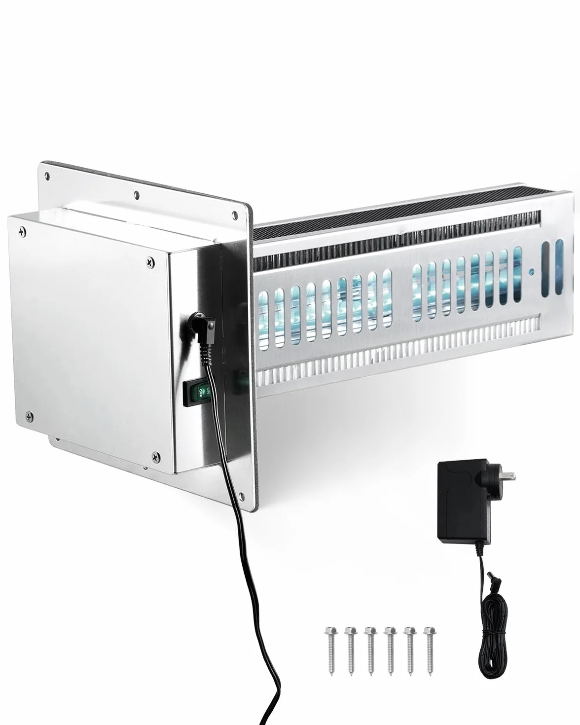VEVOR Oczyszczacz powietrza HVAC 24 W 254 nm z 2 żarówkami filtr węglowy