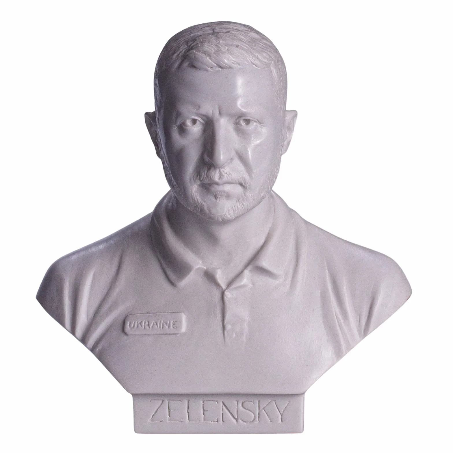 Prezydent Ukrainy Wołodymyr Zełenski marmur biust statuetka rzeźba 15 cm
