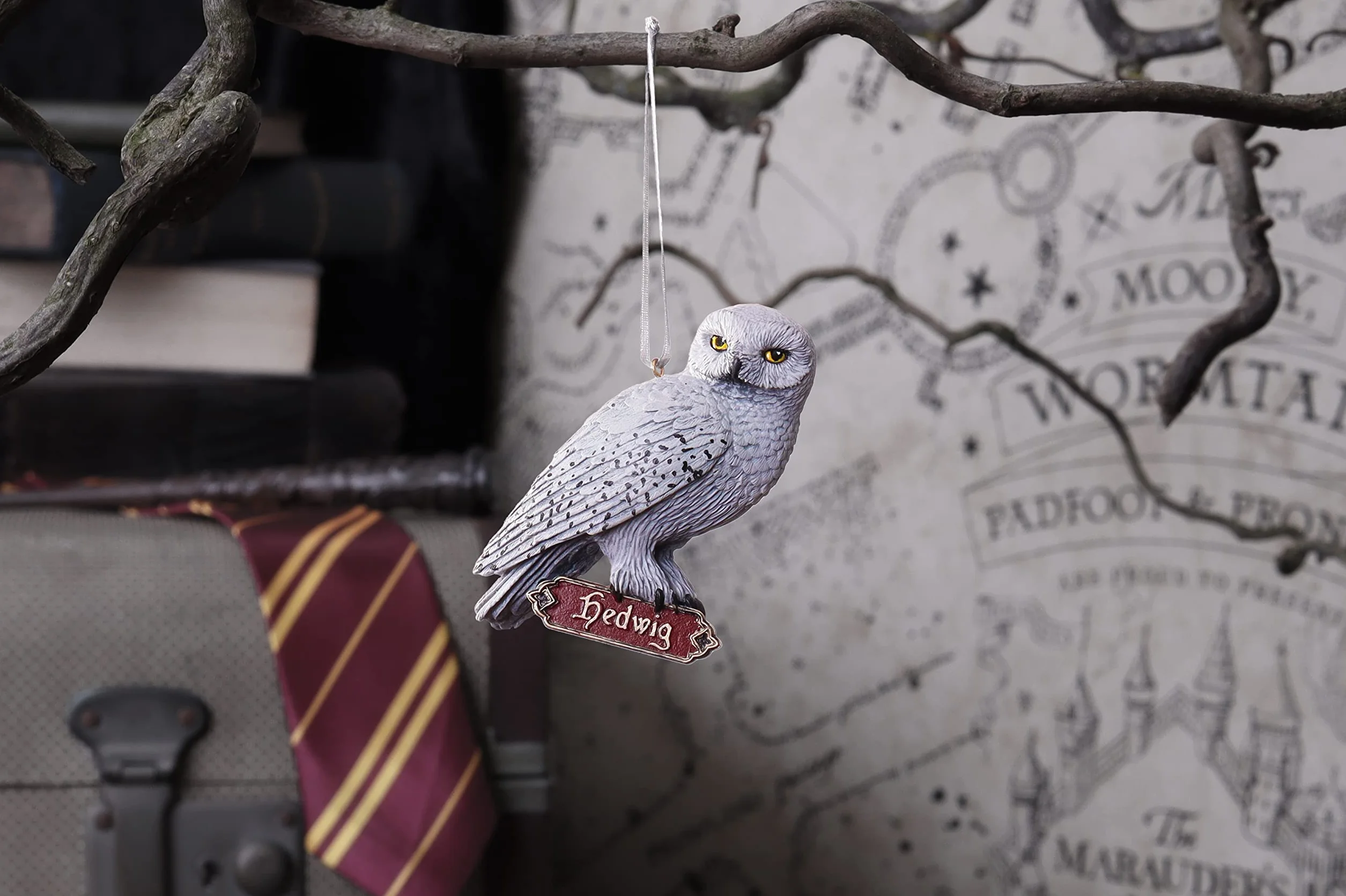 Nemesis Now Harry Potter Hedwig wisząca ozdoba, biała, 9 cm