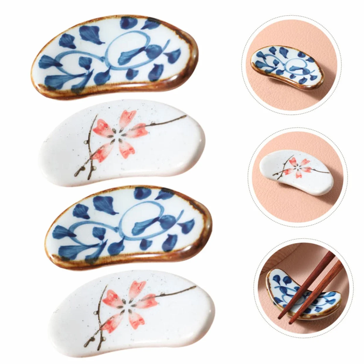 4 Sztuki Stojak Na Pałeczki Podkładka Pod Łyżkę Ceramiczne Podstawki Pod Pałeczki Stojak Na Pałeczki Japońska Podstawka Pod Pałeczki Uchwyt Na Pałeczki Ceramiczna Podstawka Pod
