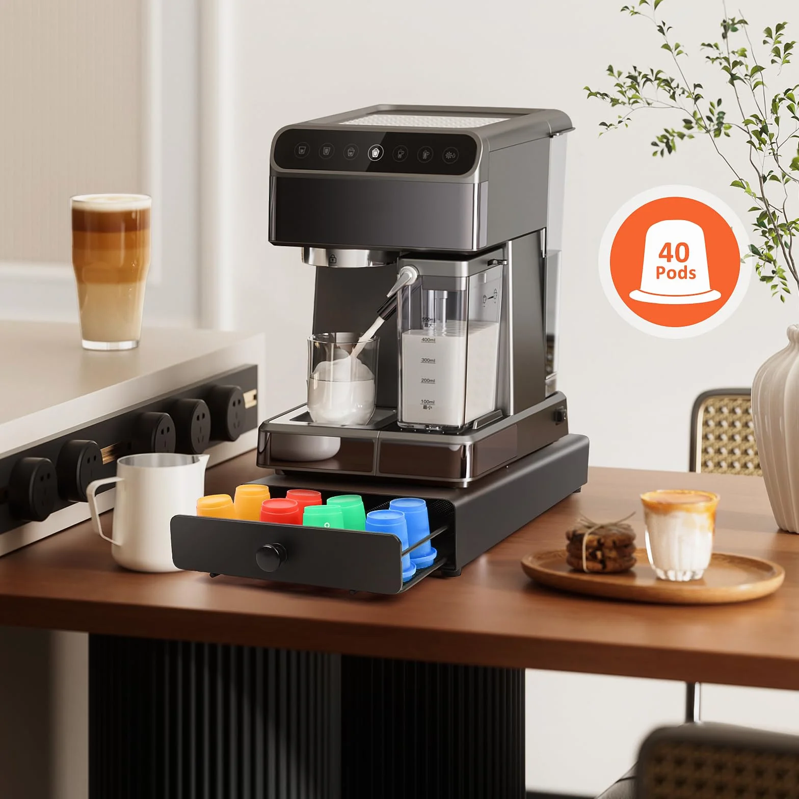 Uchwyt na kapsułki kawy Nespresso stojak z 40 kapsułek