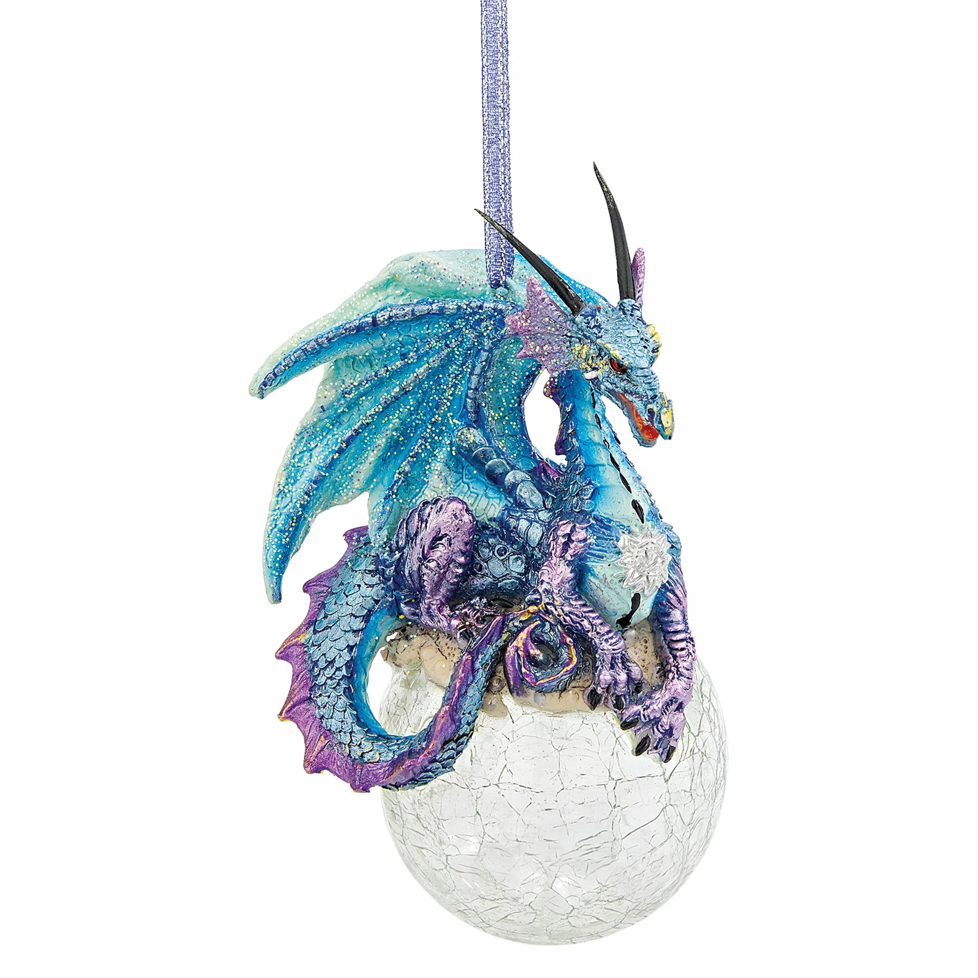 Ozdoby choinkowe - Frost the Gothic Dragon Holiday Ornament - Płatek śniegu Dragon Ball Ornament - Dekoracje świąteczne