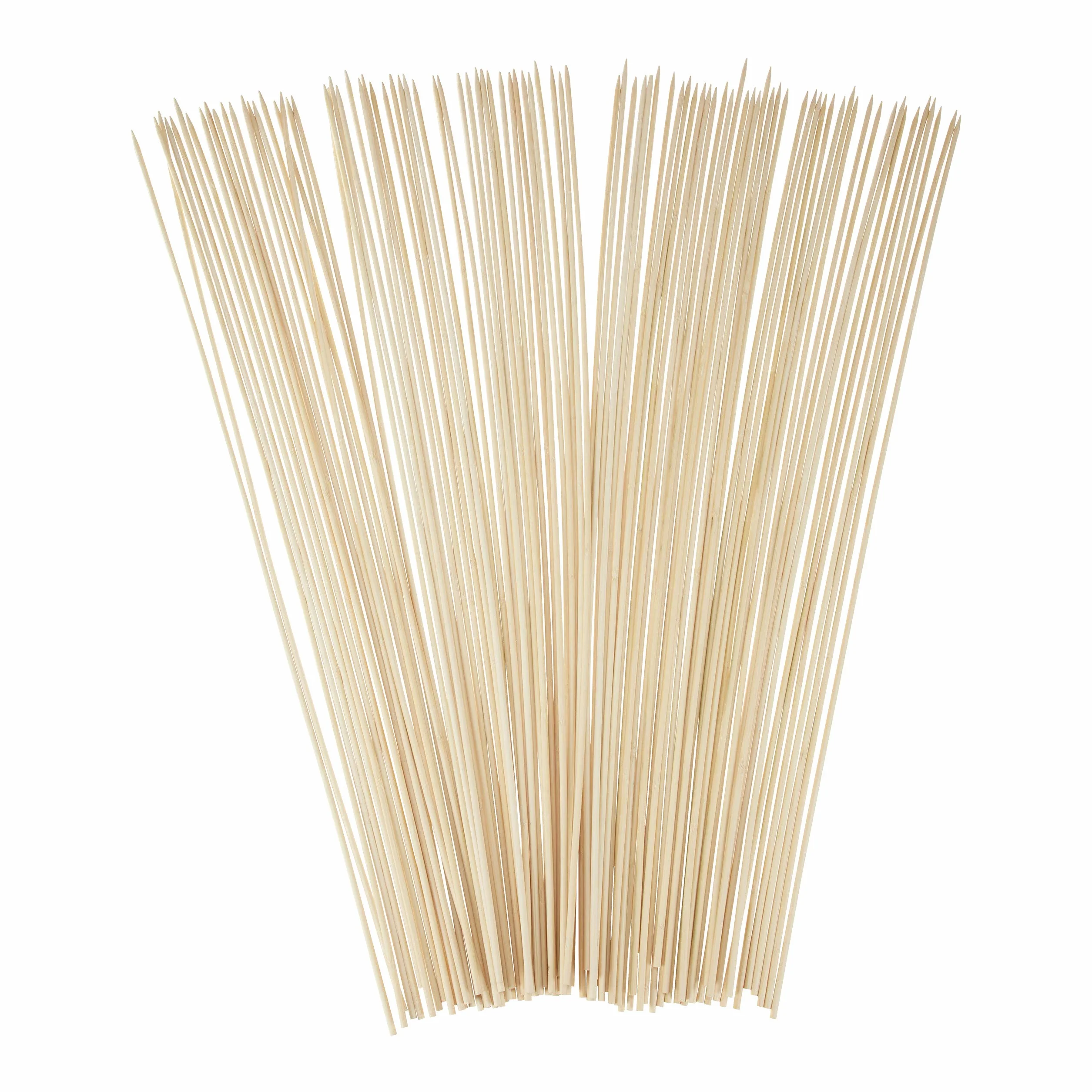 Relaxdays Bambusowe szpikulce drewniane, zestaw 250 sztuk, szpikulce do szaszłyków o długości 40 cm, pałeczki do pianek, waty cukrowej, Ø 5 mm, naturalne